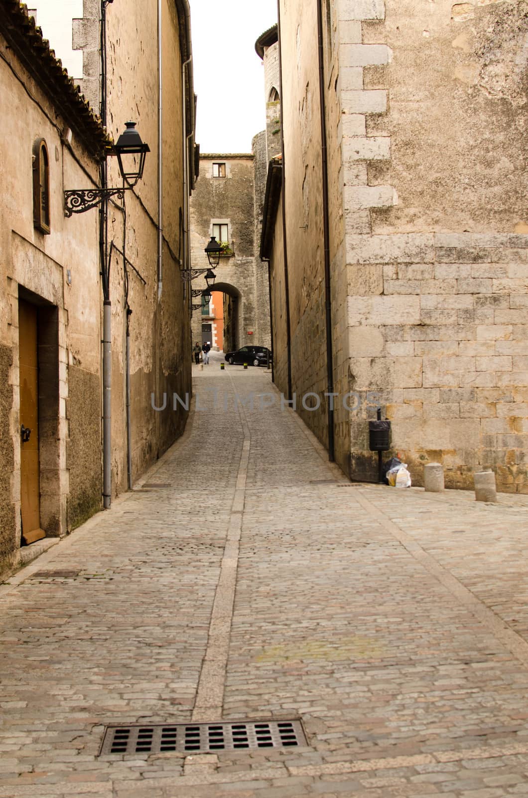 Street of gerona, Spain. by lauria
