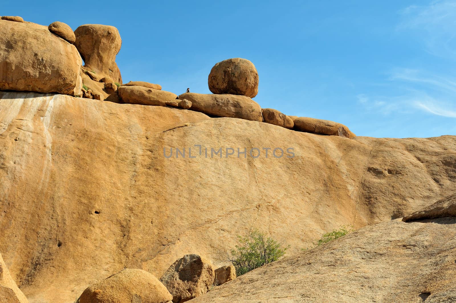 The climb to Bushman's paradise at Spitzkoppe, Namibia
