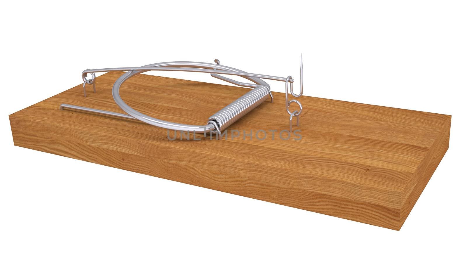 Mousetrap. Isolated render on a white background