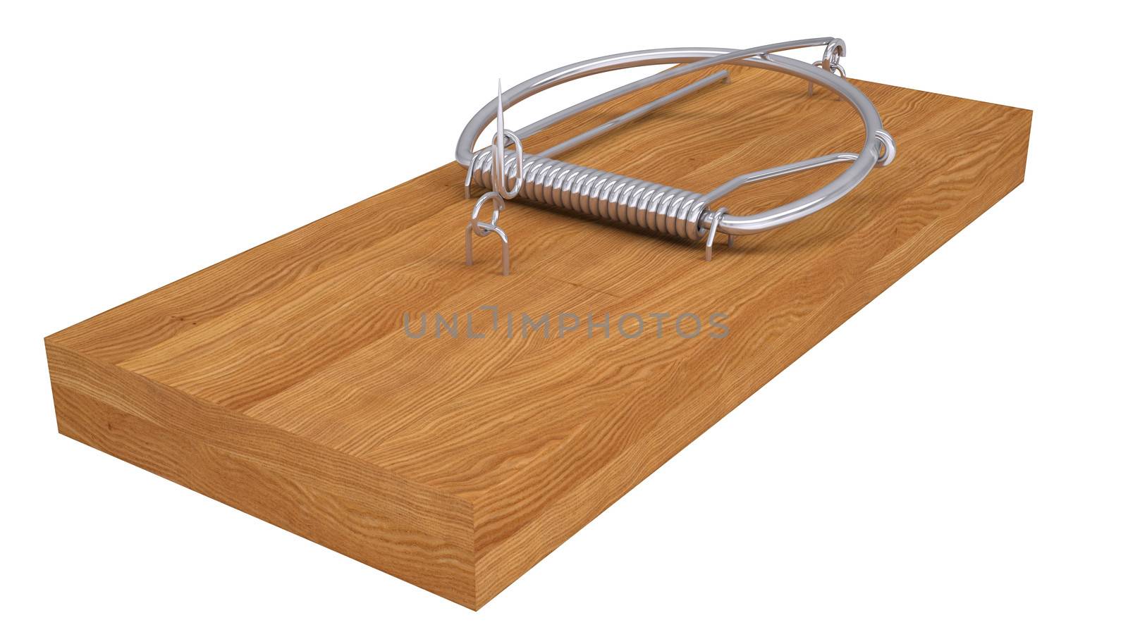 Mousetrap. Isolated render on a white background
