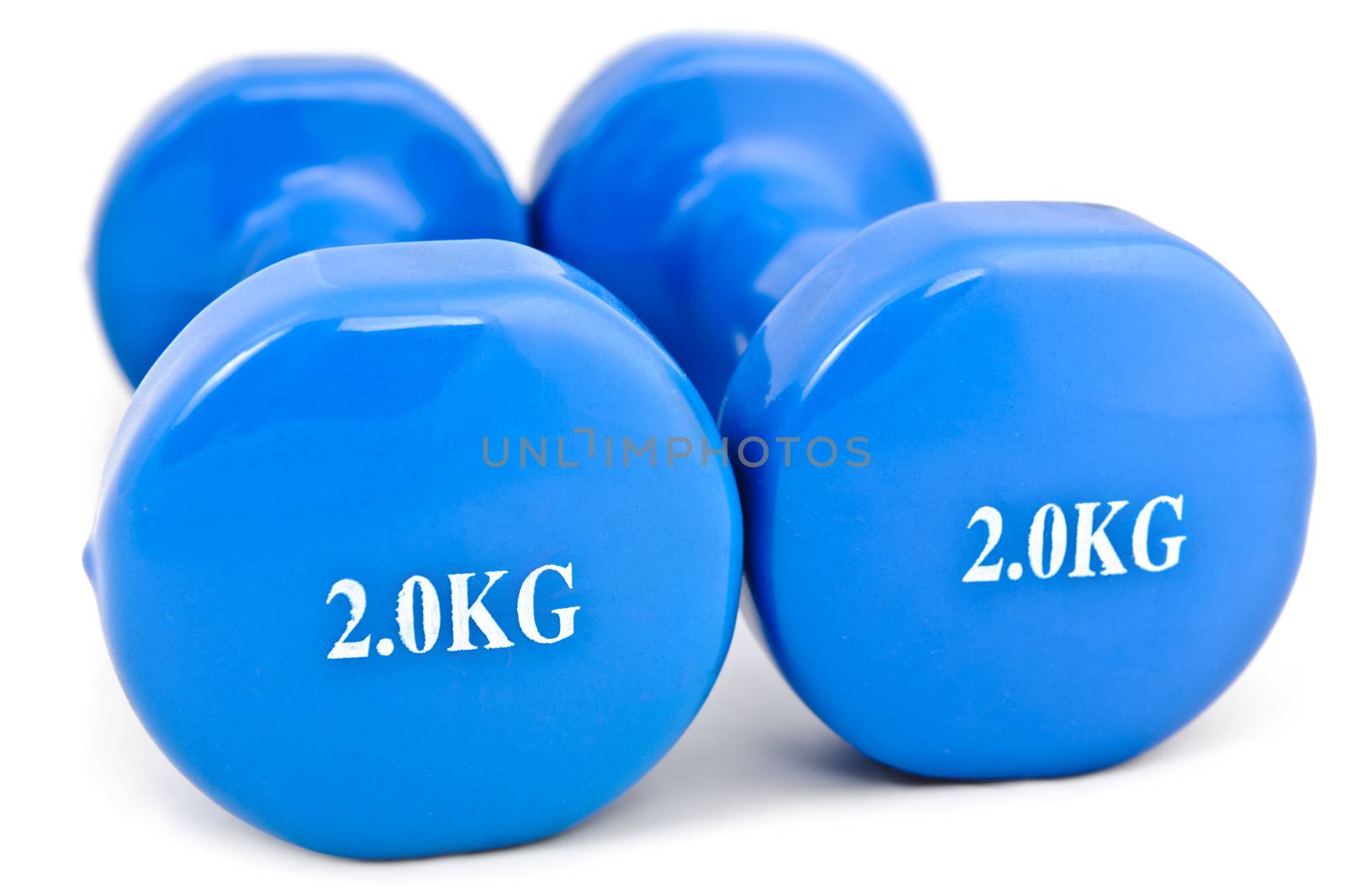 3 kg rubber dipped blue dumbbell by starush