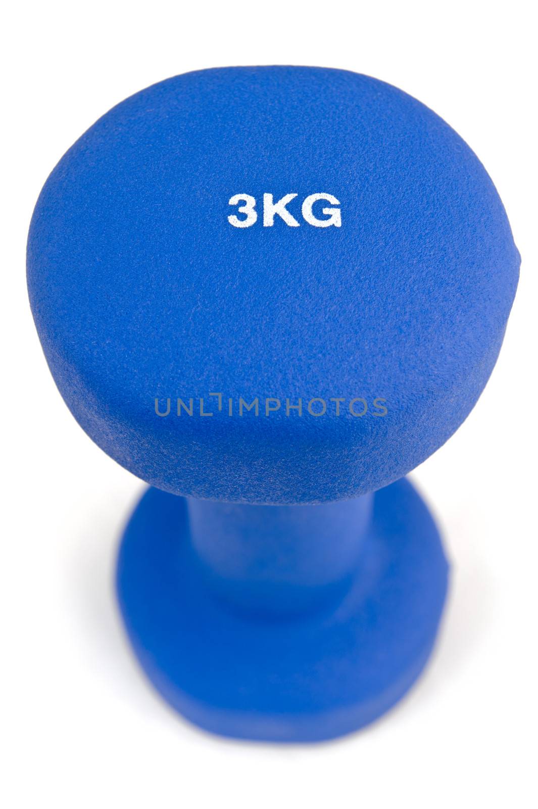 3 kg rubber dipped blue dumbbell by starush