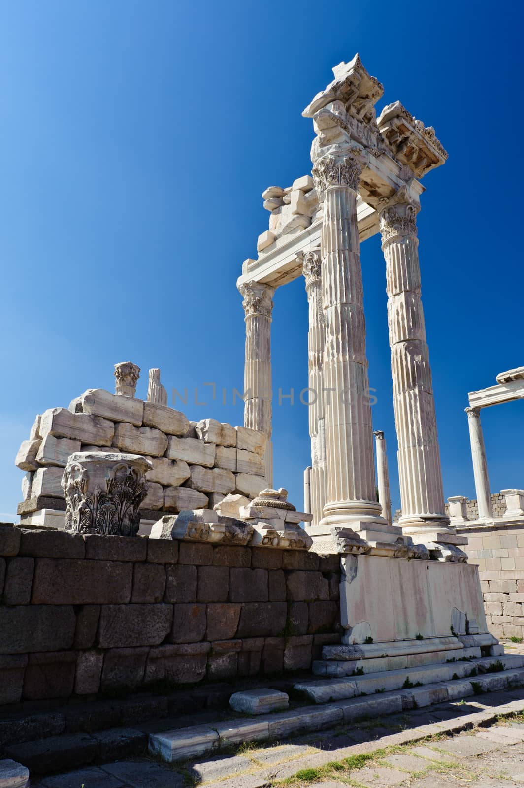 Ancient temple of Trajan, Bergama, Turkey