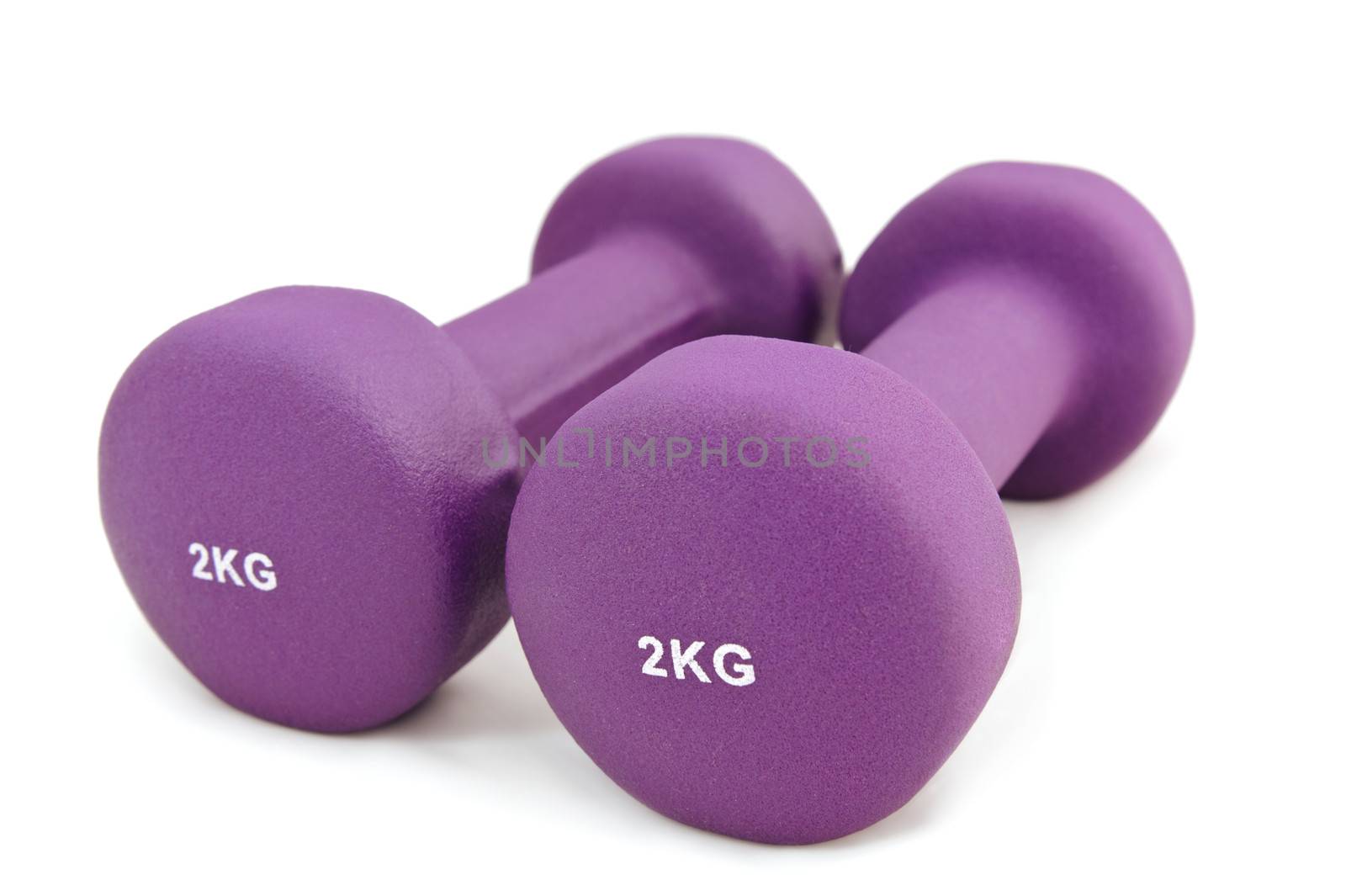 2 kg rubber dipped purple dumbbell by starush