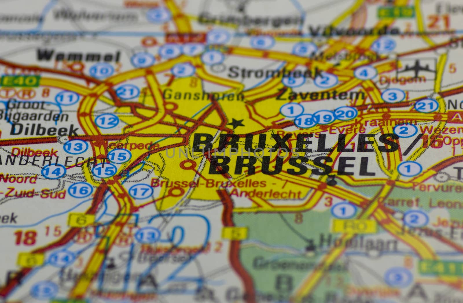 Brussels map, Belgium by jurgenfr
