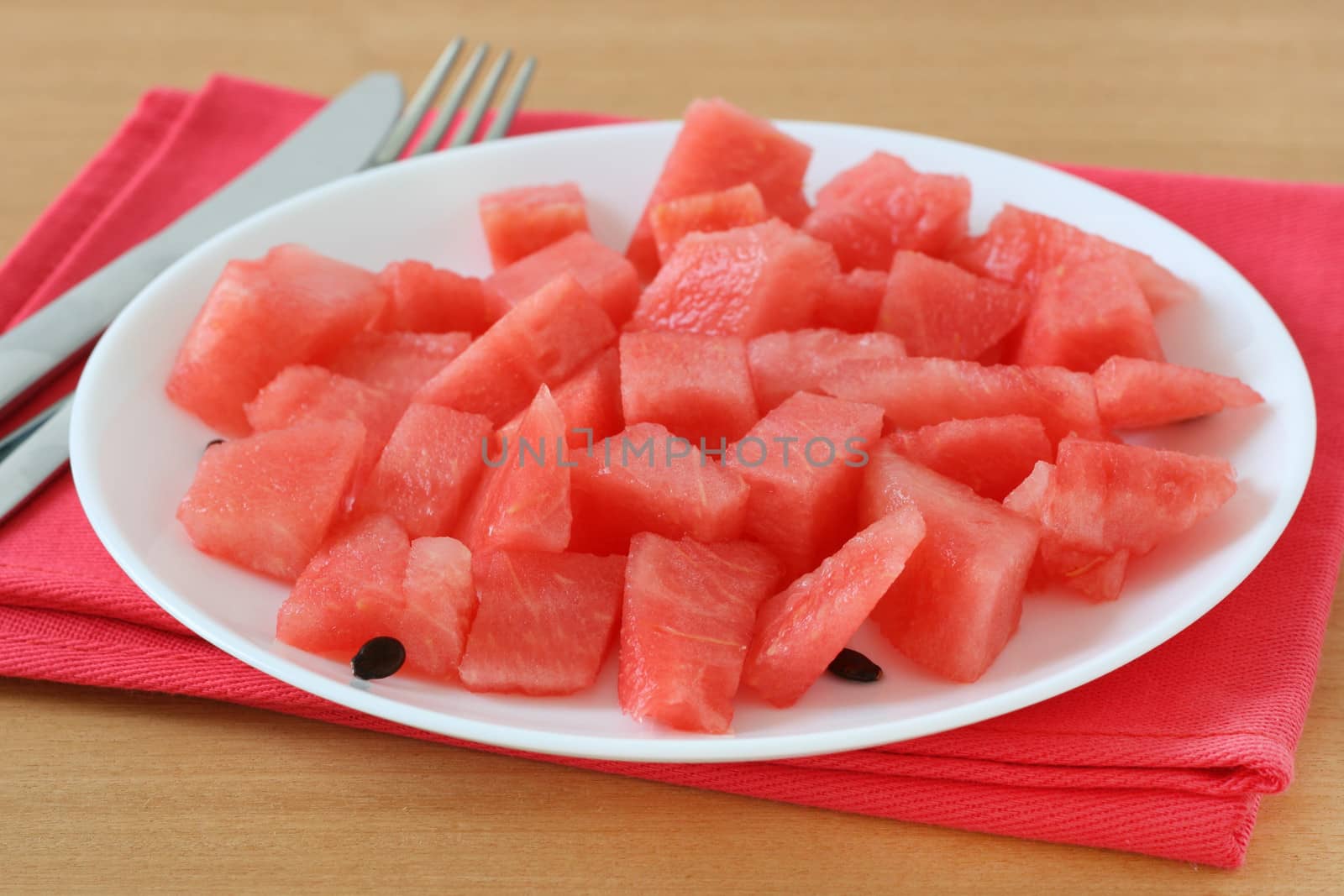 watermelon on the plate by nataliamylova