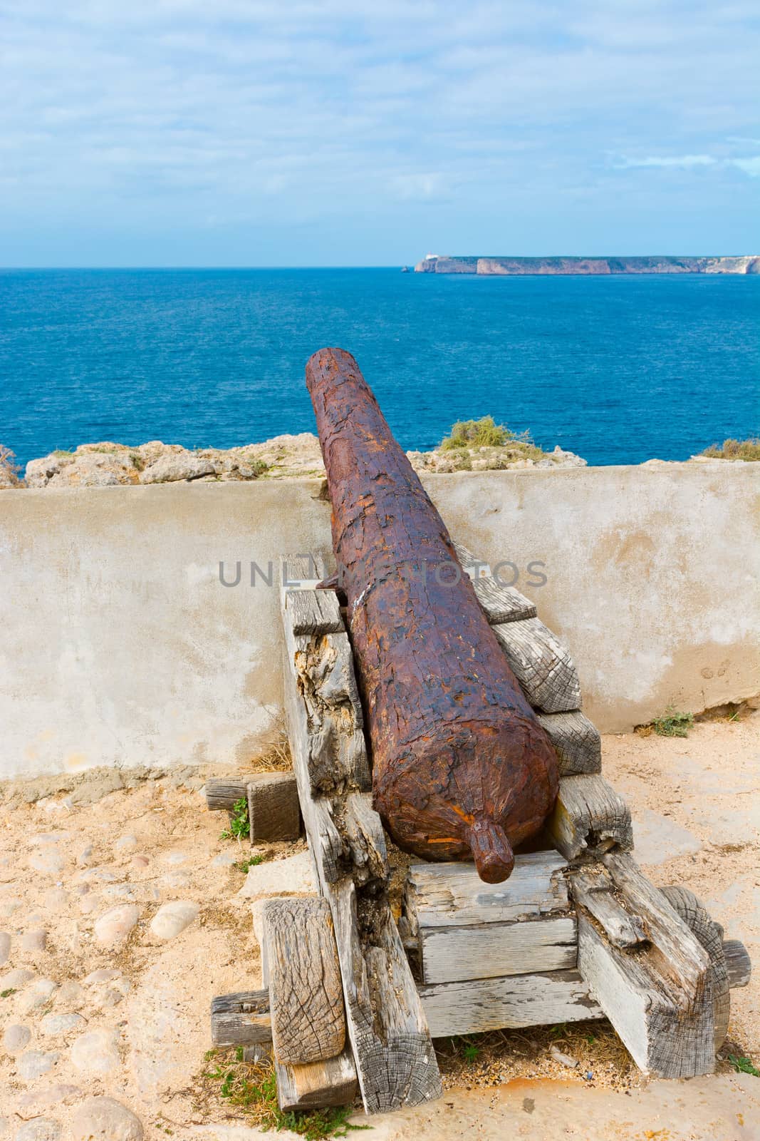 Old Rusty Cannon Guarding the Portuguese Fortress Sagres