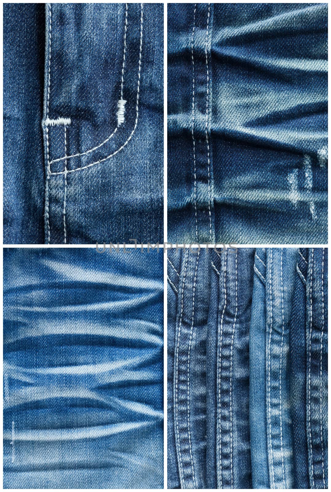 Set of jeans textures backgrounds