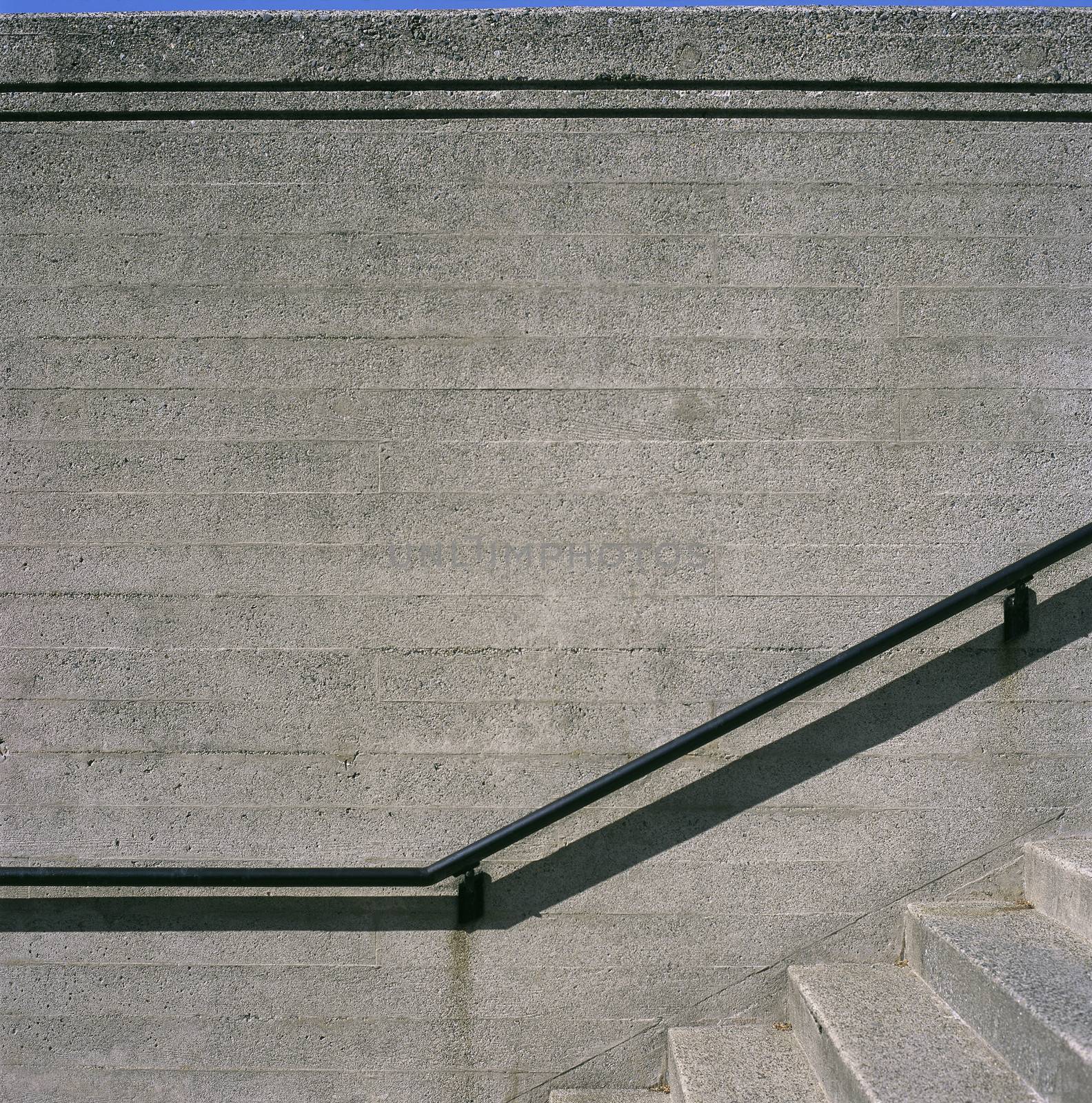 Concrete steps and iron railings by mmm
