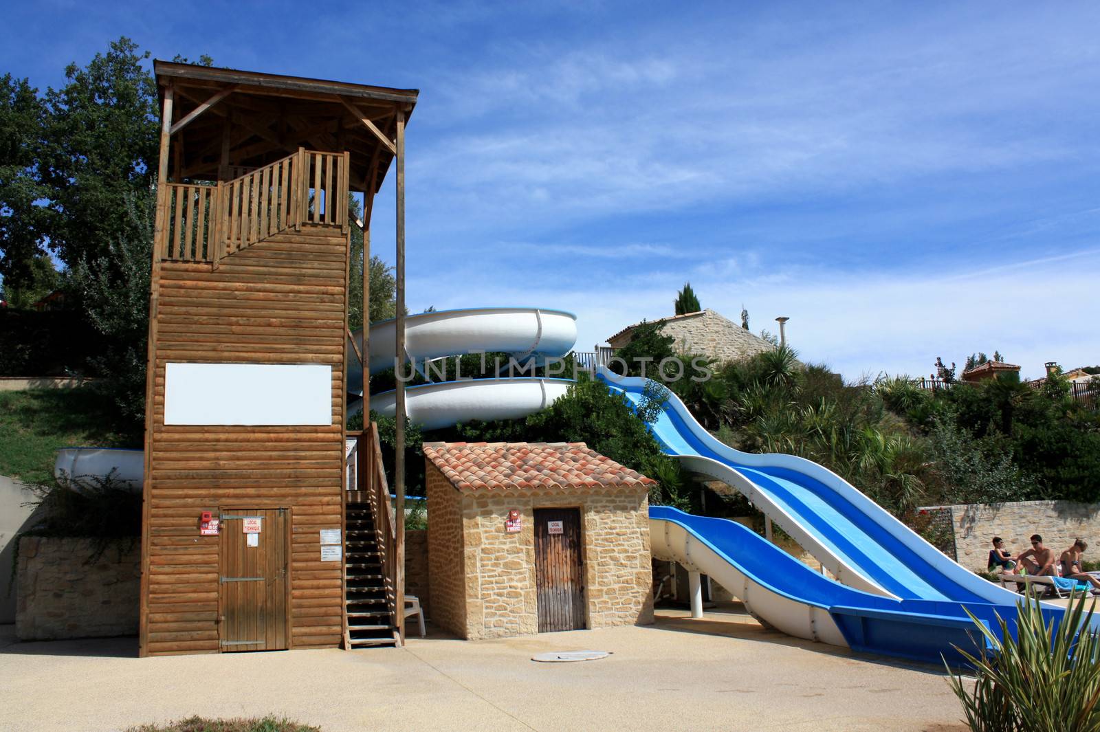 Slide and Swimming pool