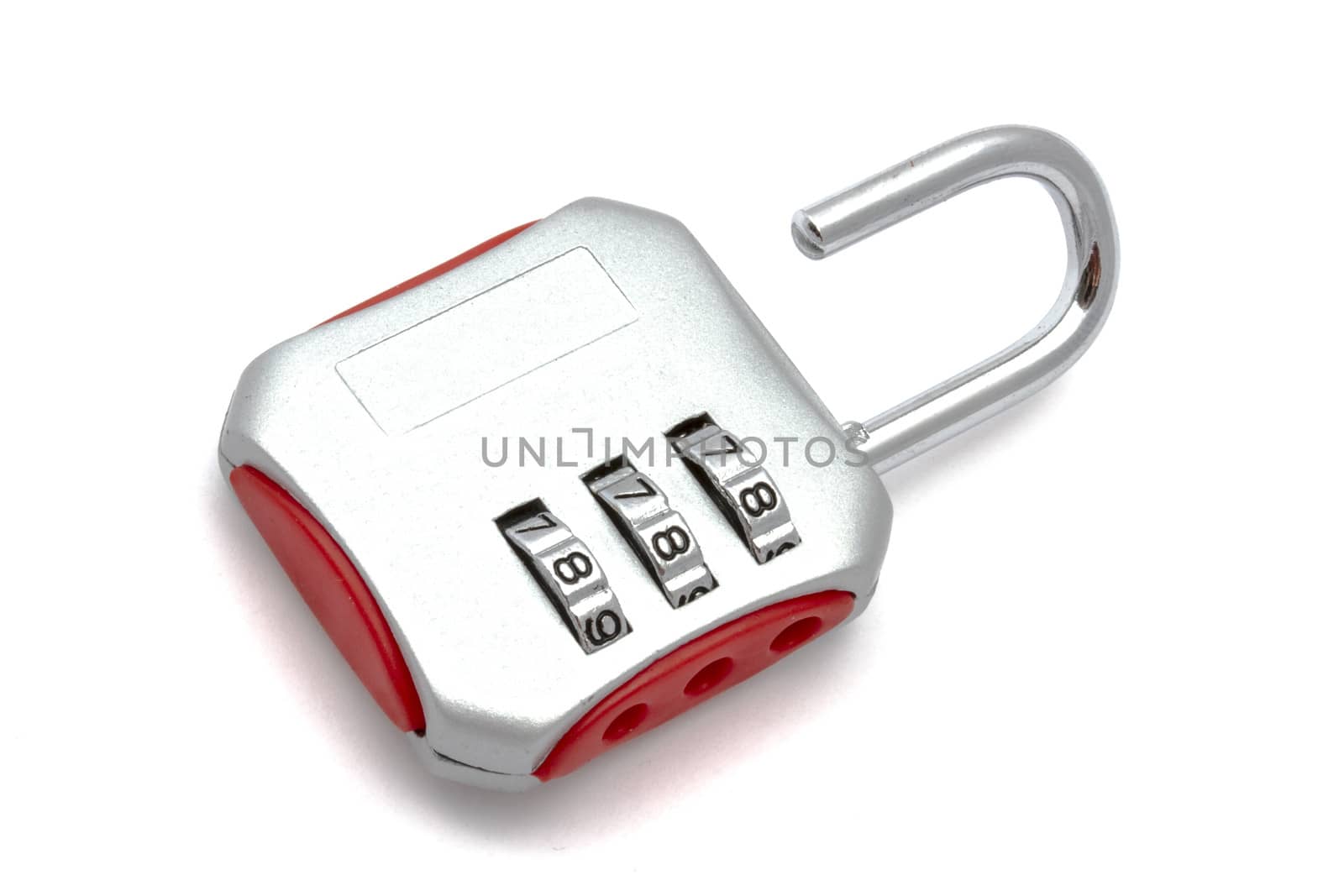 combination lock isolated on white background 