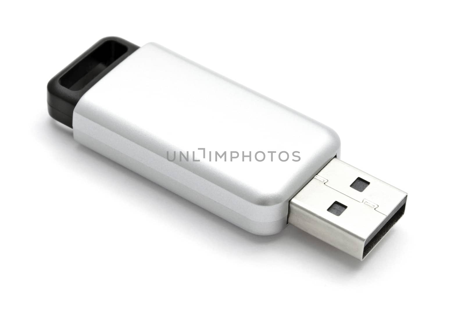 USB Flash Drive closuep on white background