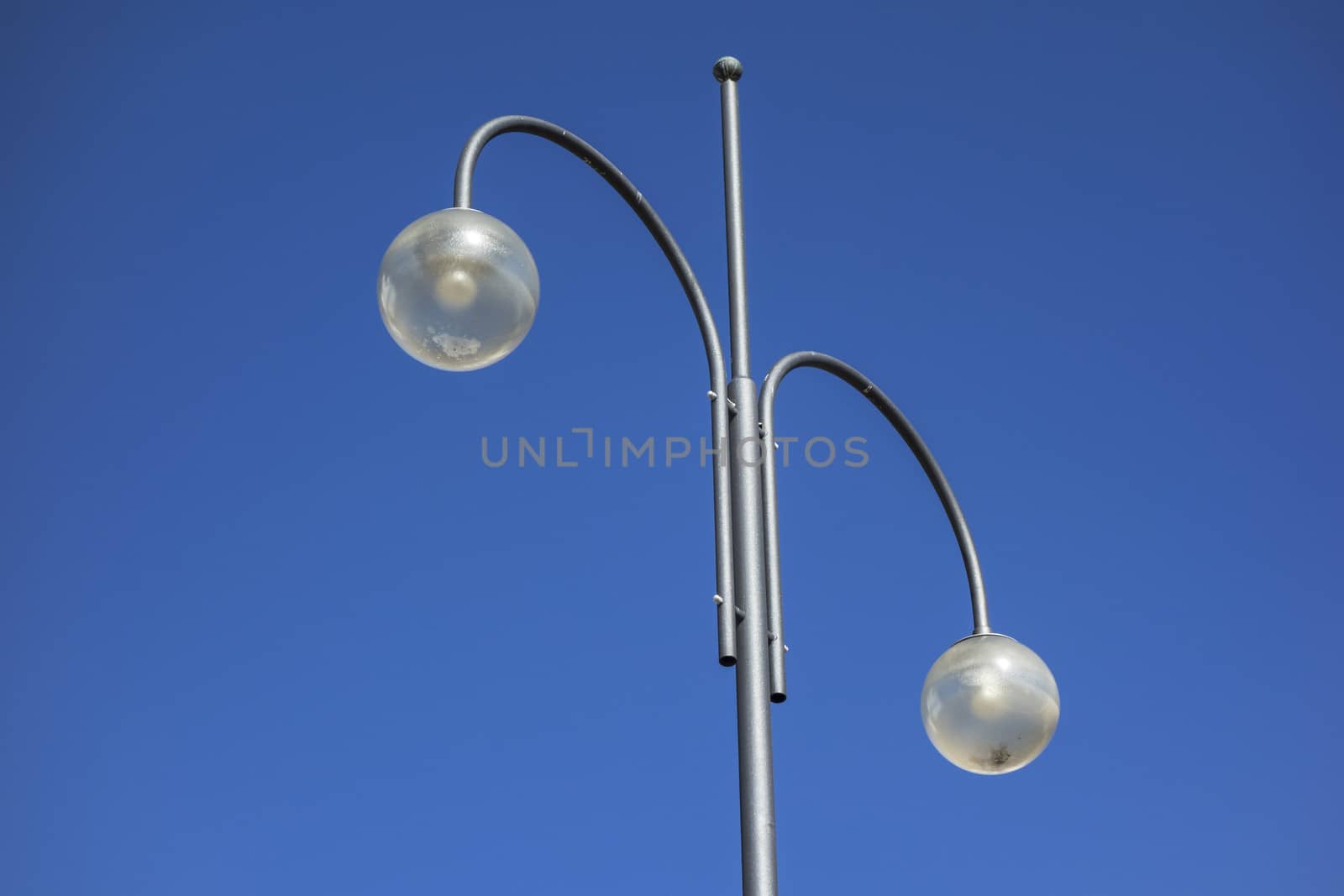 street light on blue sky 