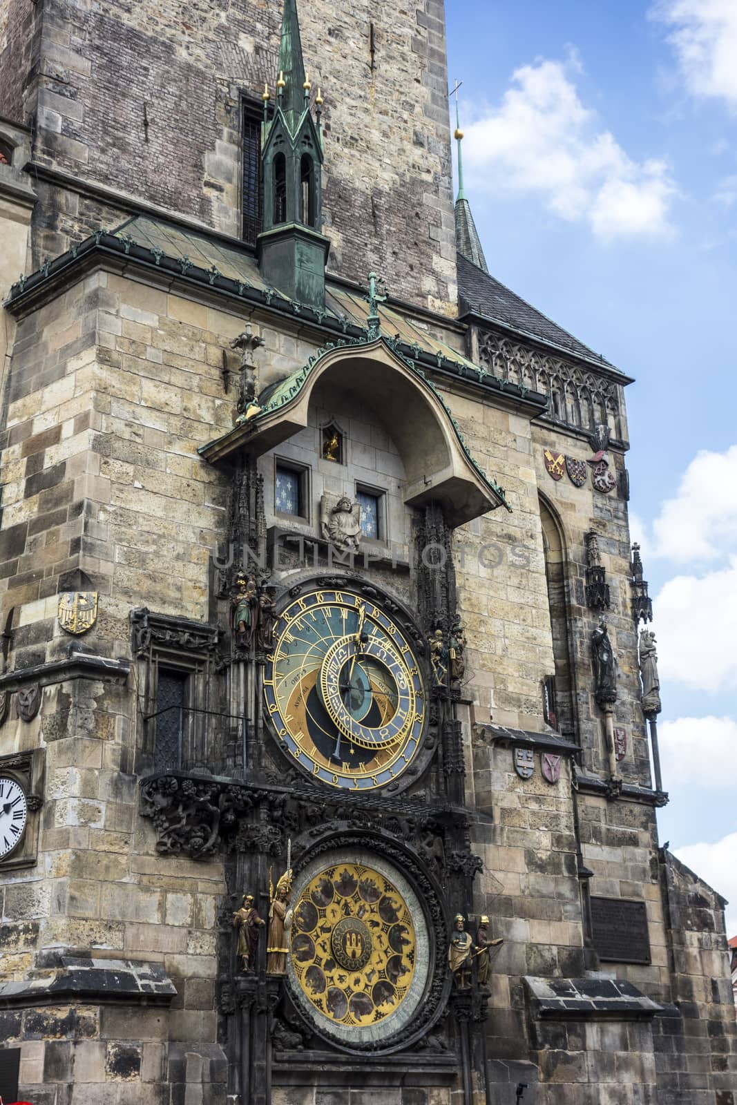 Clock tower in old town square of Prague 