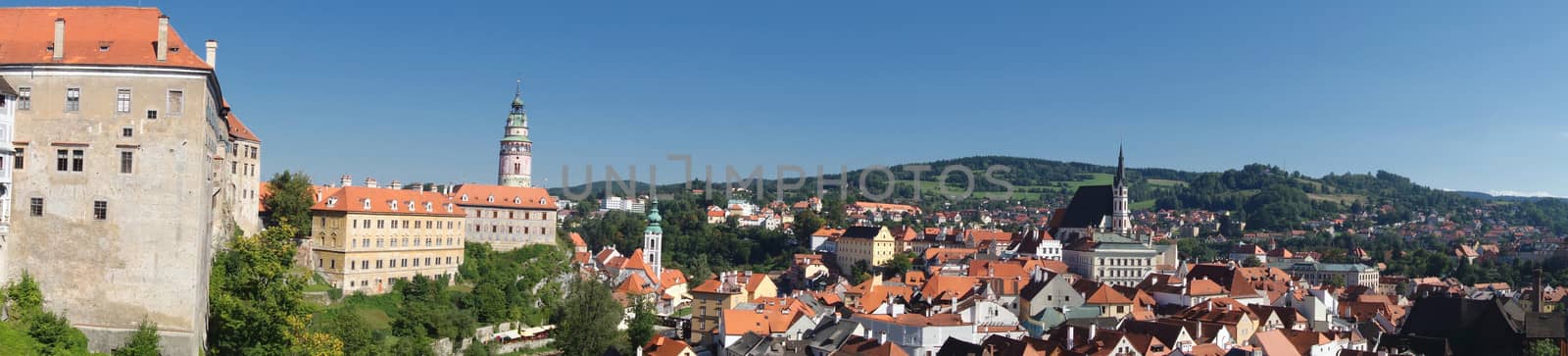 aerial view of  Cesky Krumlov,Prague, Czech