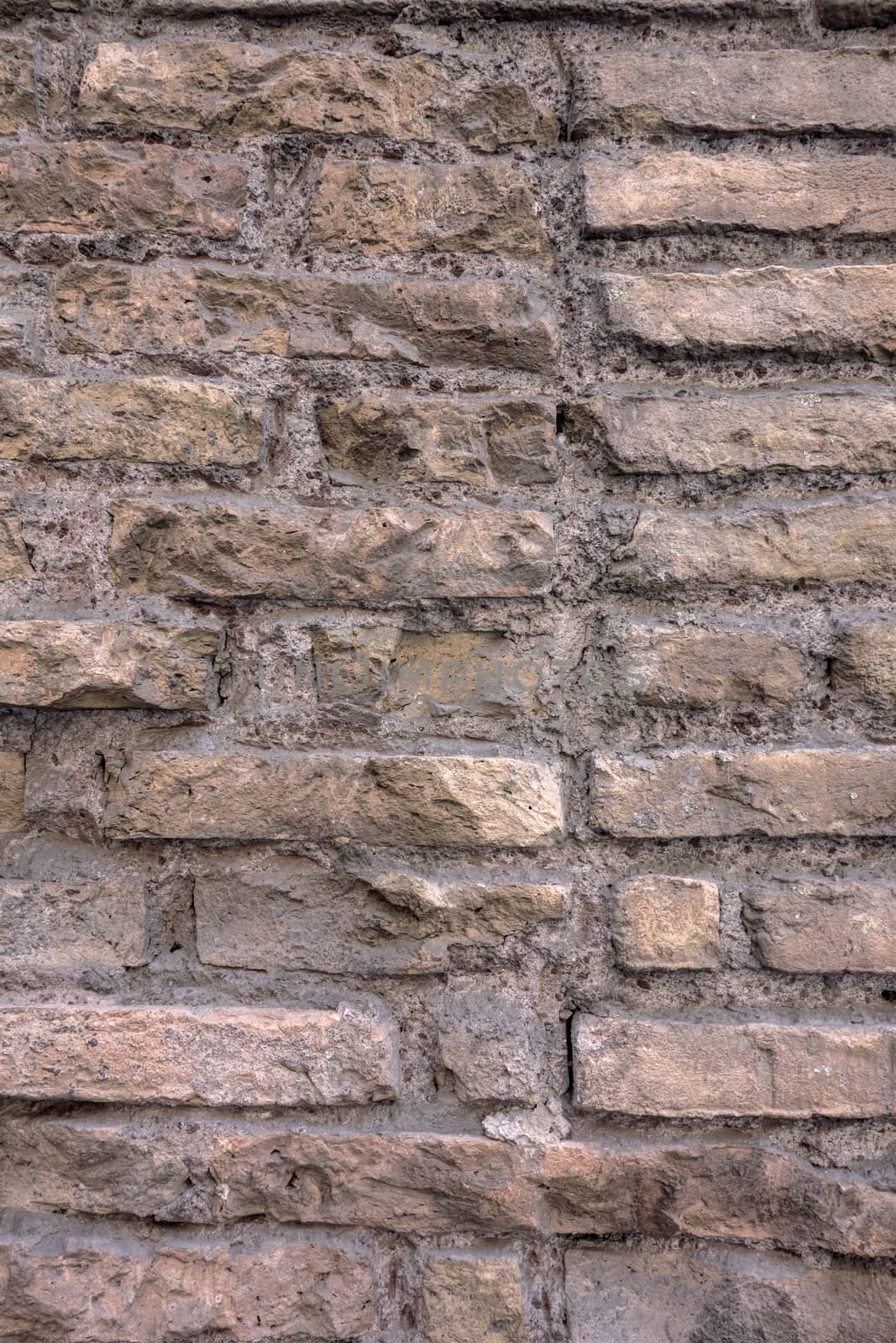 Texture of red bricks wall background 