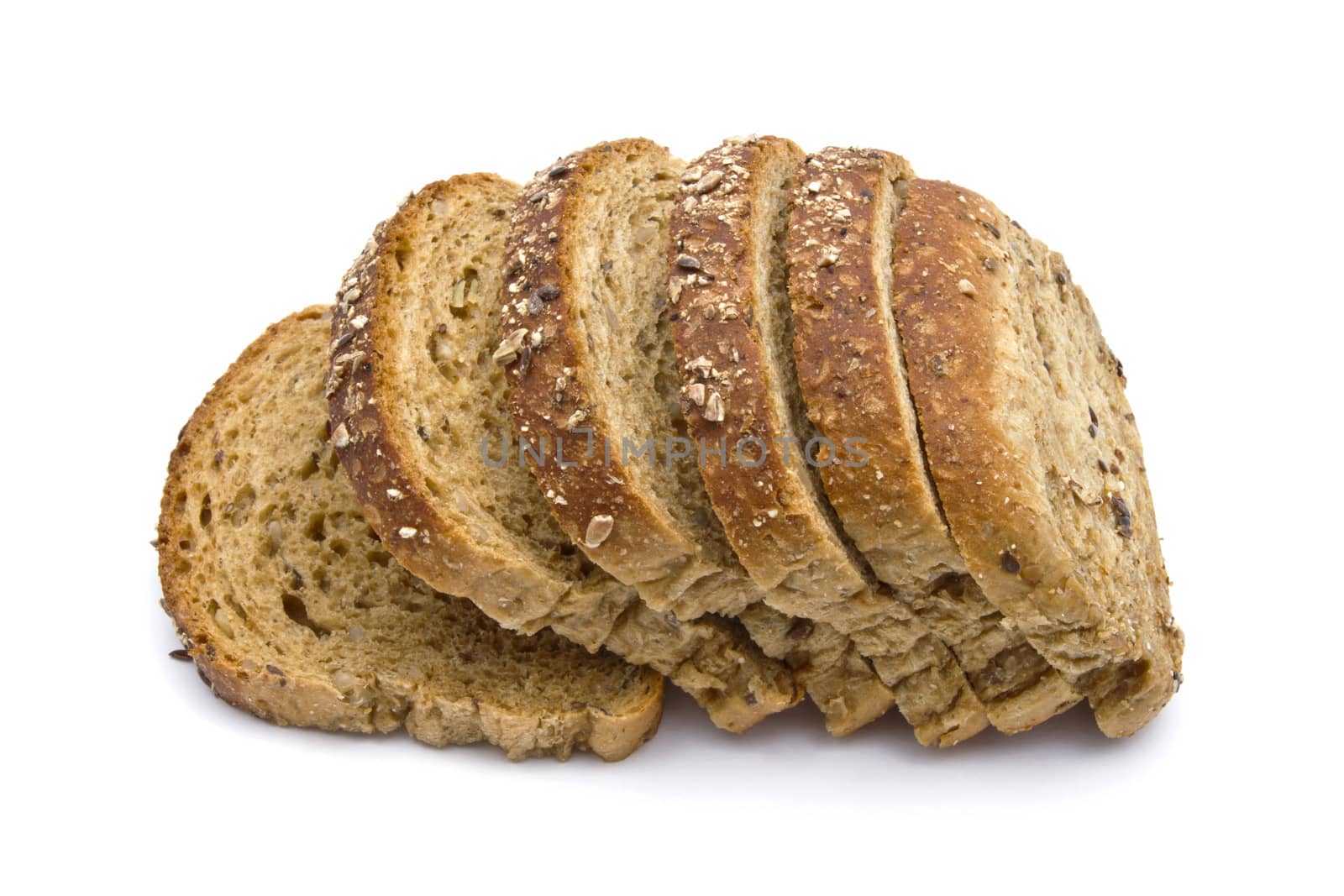 Black bread isolated on white background 