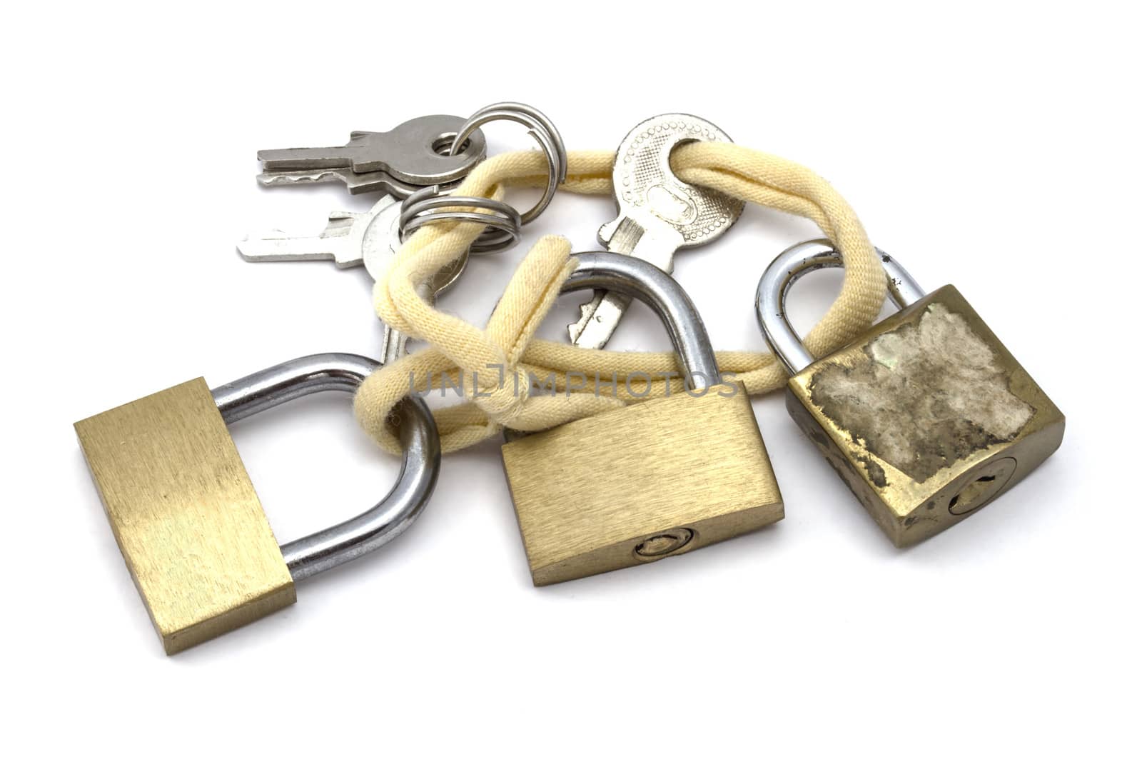 padlocks isolated on white background 