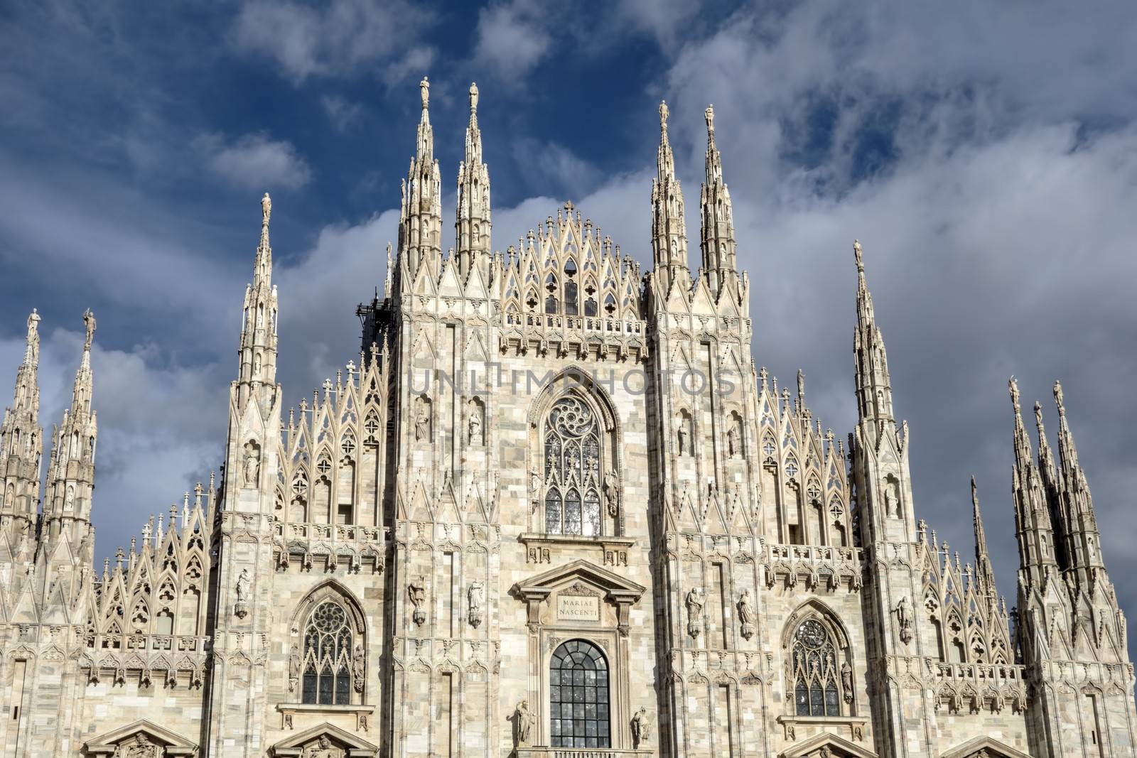 Facade of Cathedral Duomo, Milan, Italy 