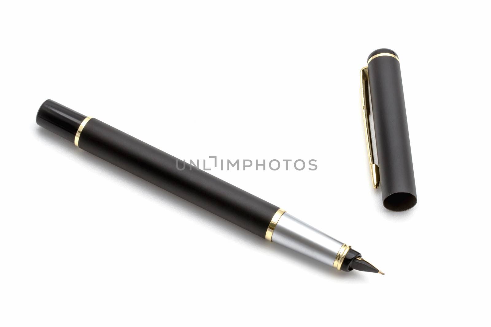 Black pen isolated on white background