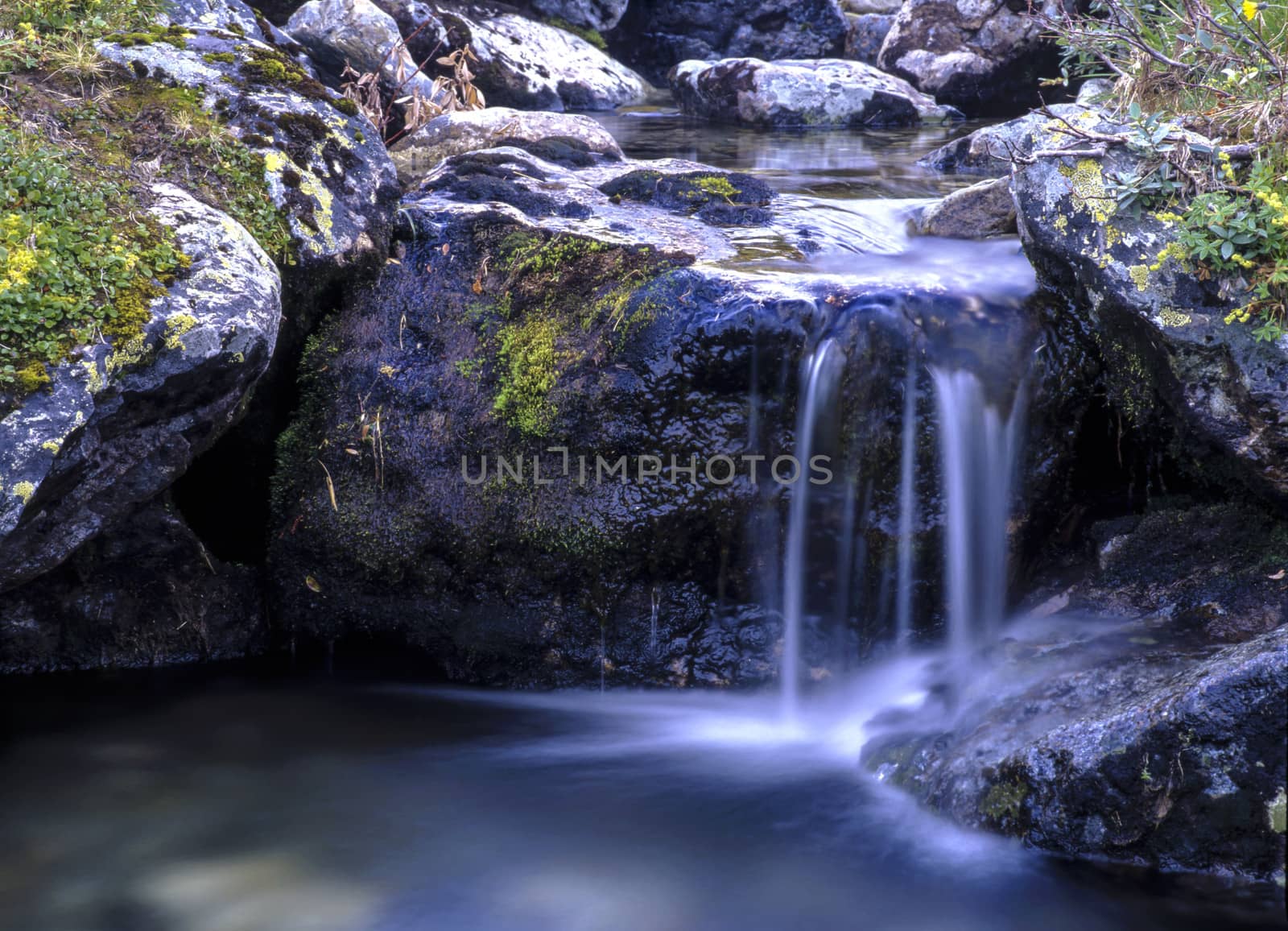 Beautiful landscape of mountain stream