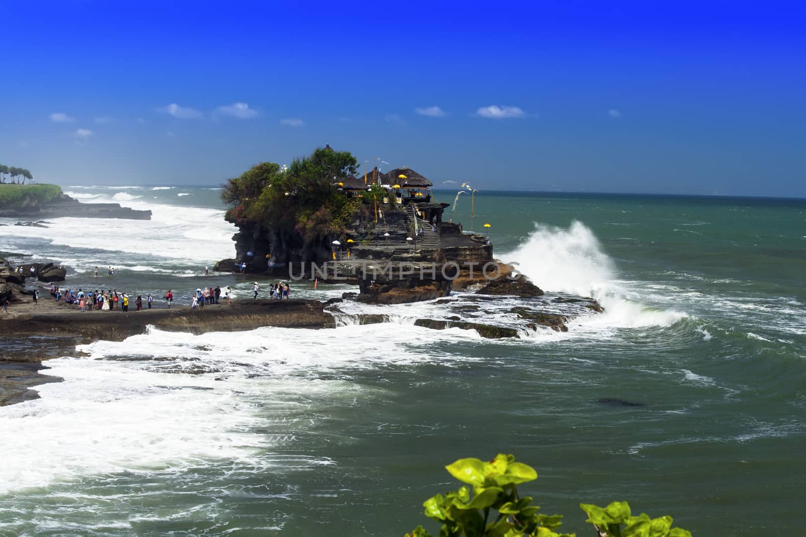 Tanah Lot, Bali. Indonesia. Ocean beach, Religion place.