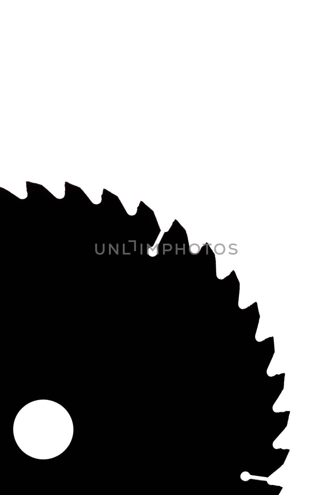 silhouette of the teeth of a circular saw