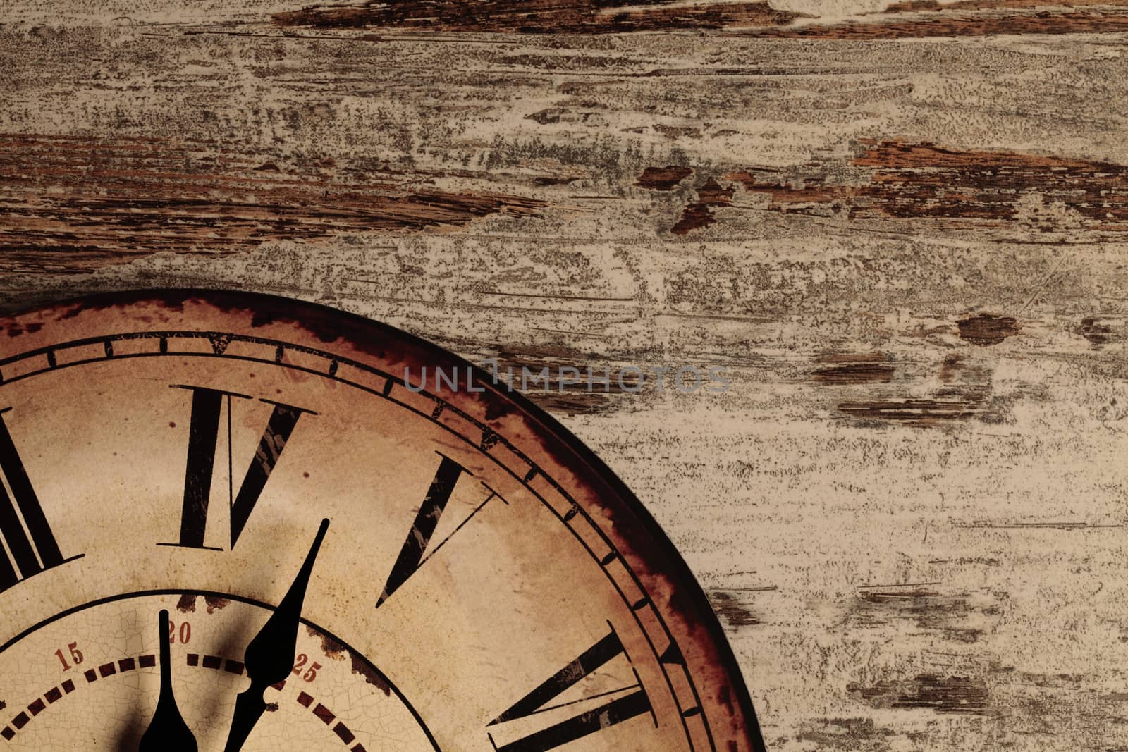 background with a vintage clock
