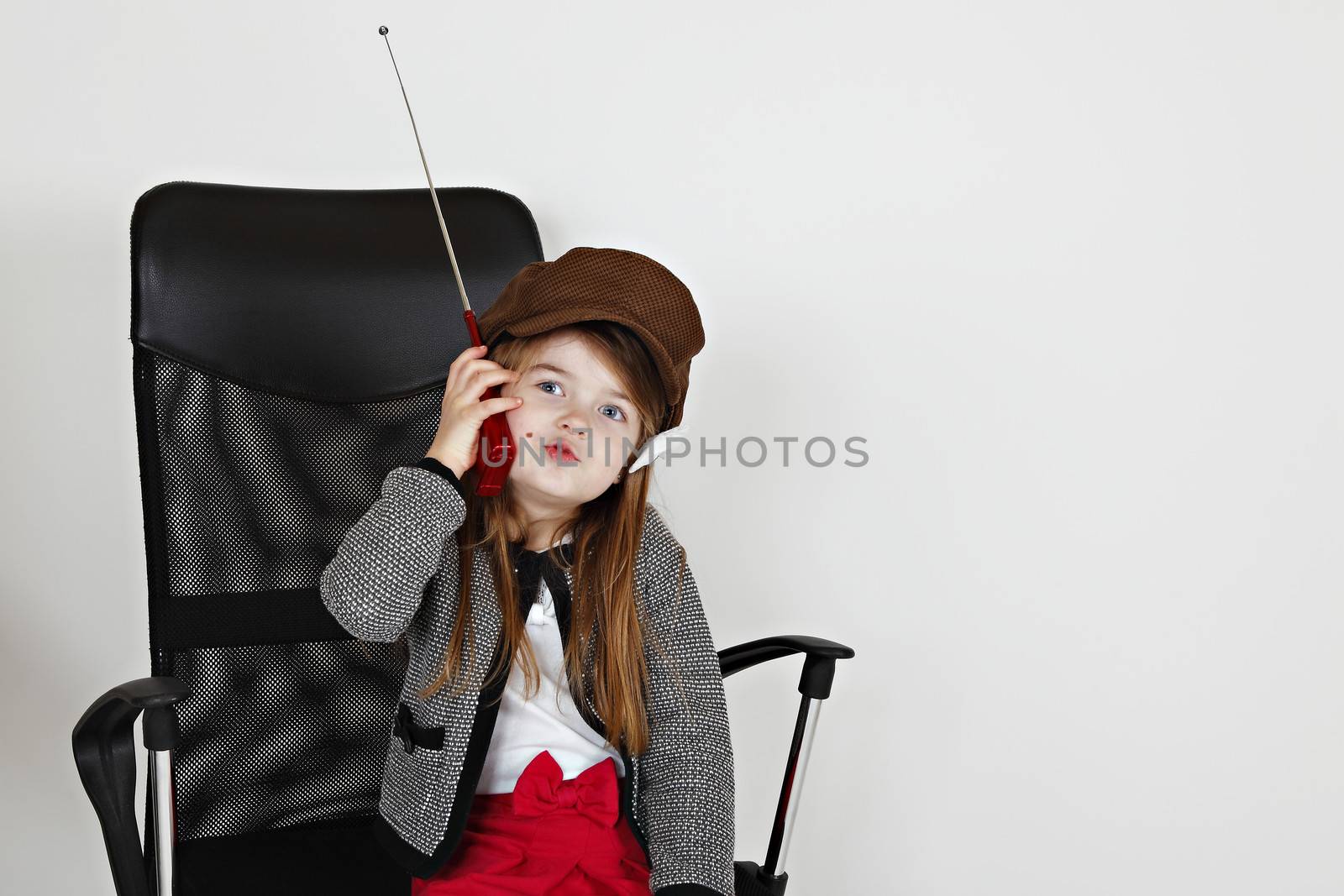 Young girl in the studio