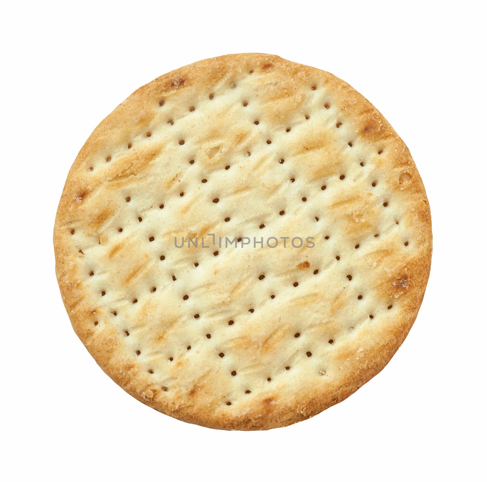 closeup of a savory cracker isolated on white