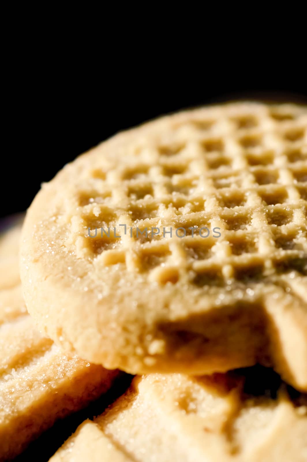 shortbread confectionery biscuit with sugar coating