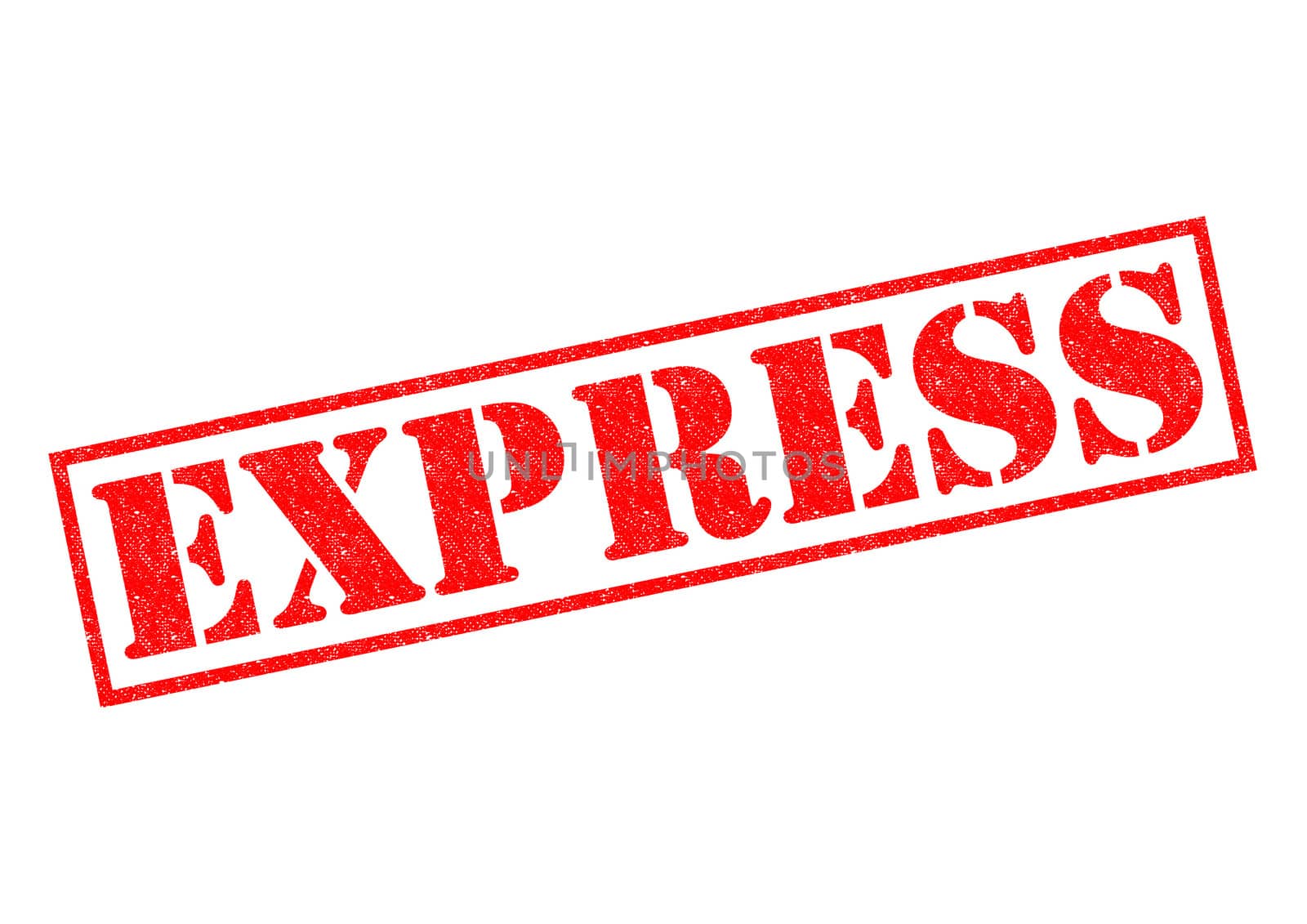 EXPRESS red Rubber Stamp over a white background.