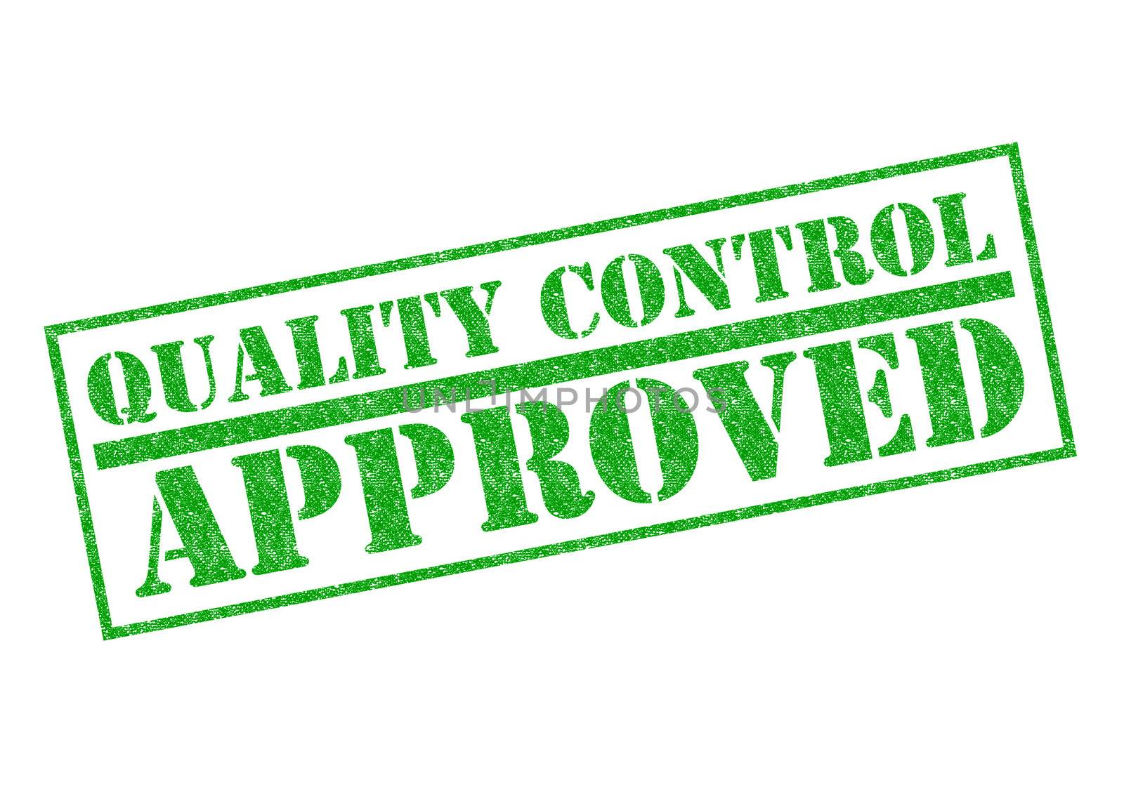 QUALITY CONTROL APPROVED green rubber stamp over a white background.