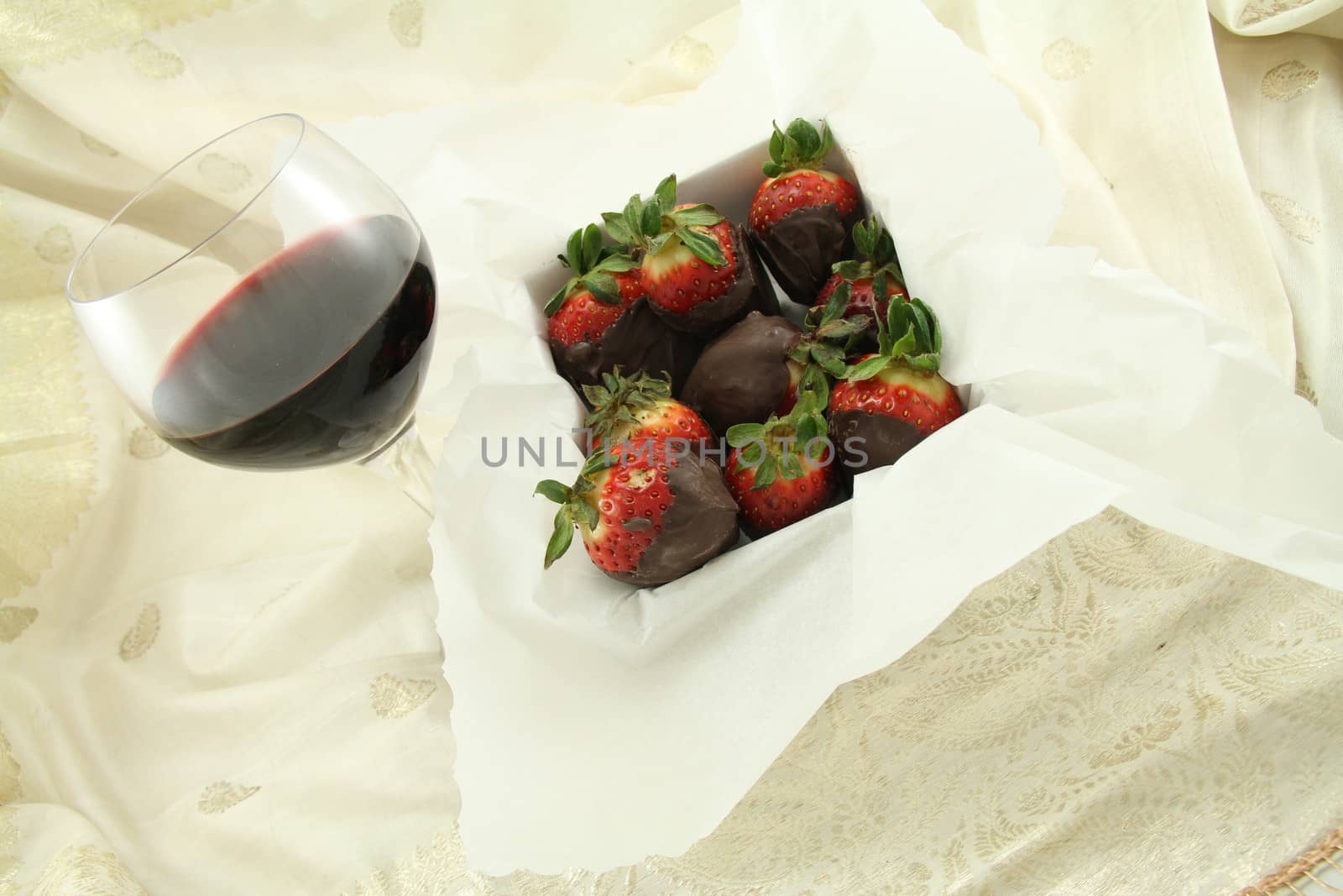 Red Wine and Chocolate Strawberries by bellafotosolo