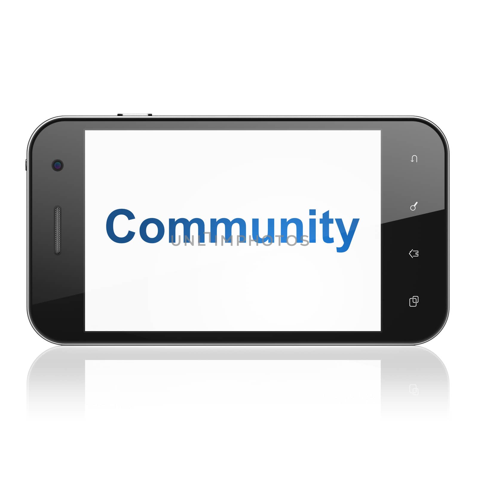 Social media concept: Community on smartphone by maxkabakov