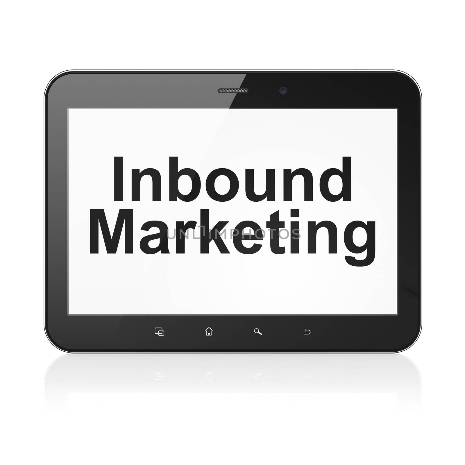 Business concept: Inbound Marketing on tablet pc computer by maxkabakov