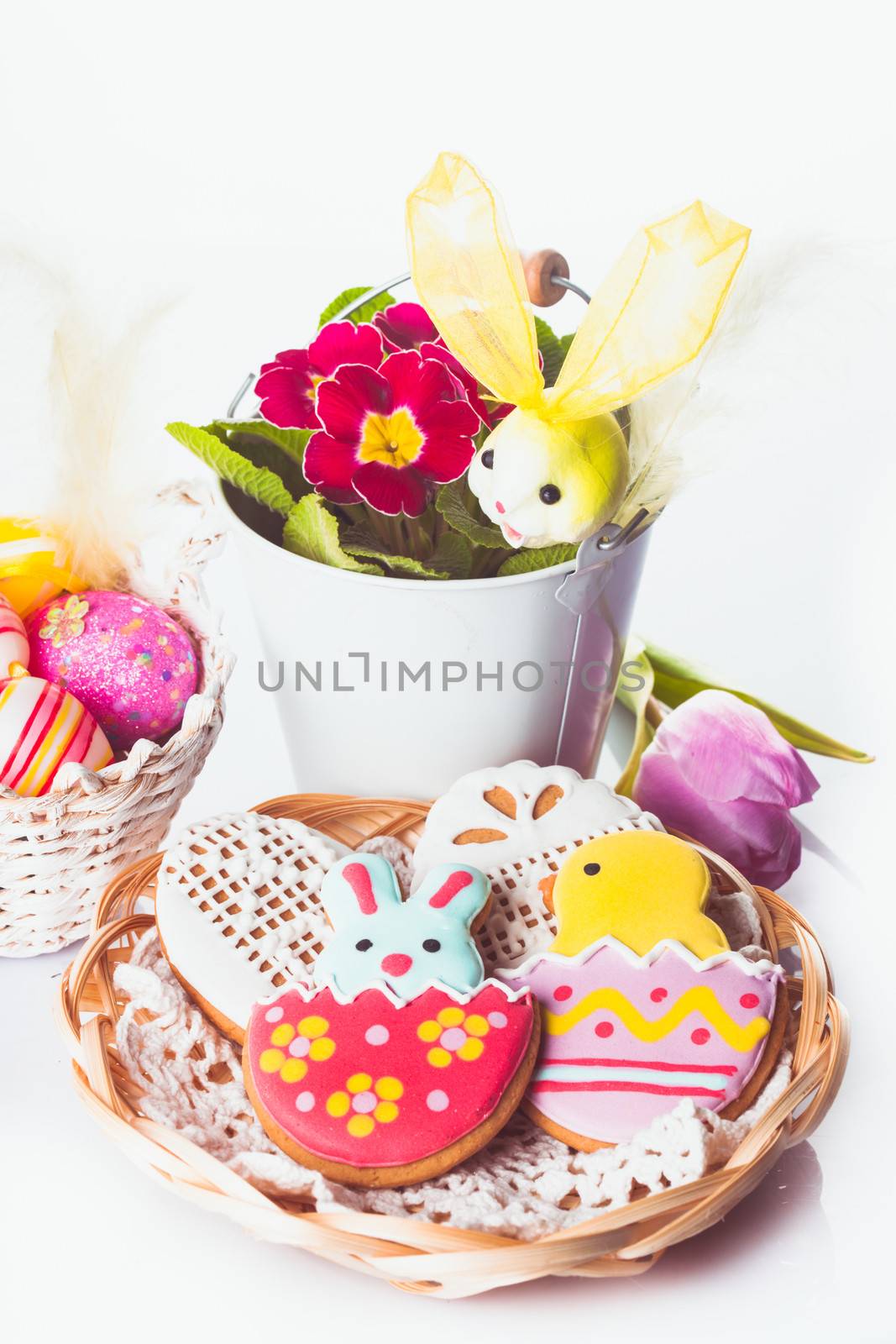Easter cookies and decorative eggs by oksix