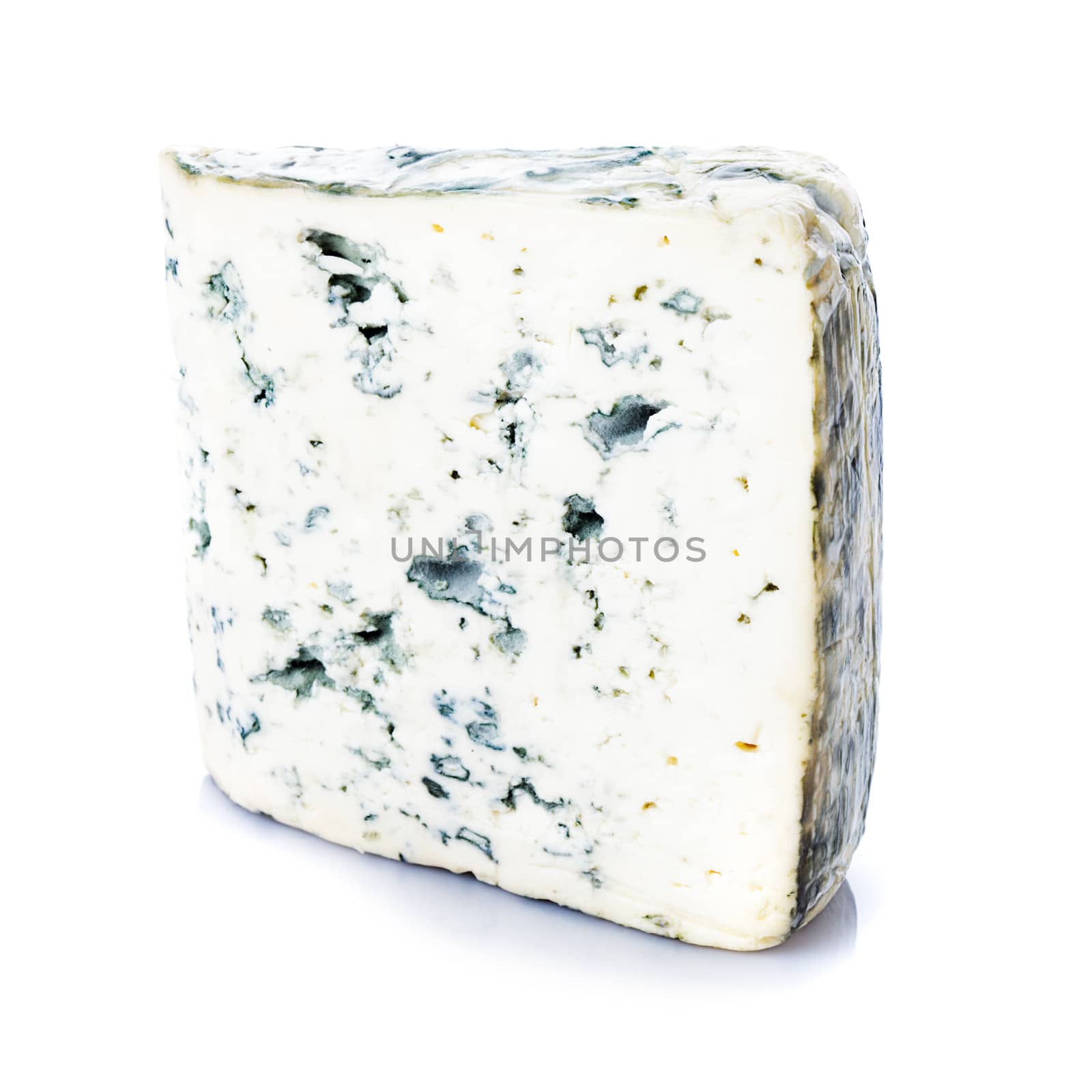Gorgonzola cheese part isolated on white background