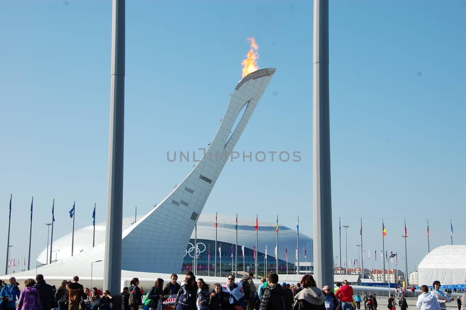 Olympic fire at XXII Winter Olympic Games Sochi 2014 by danemo