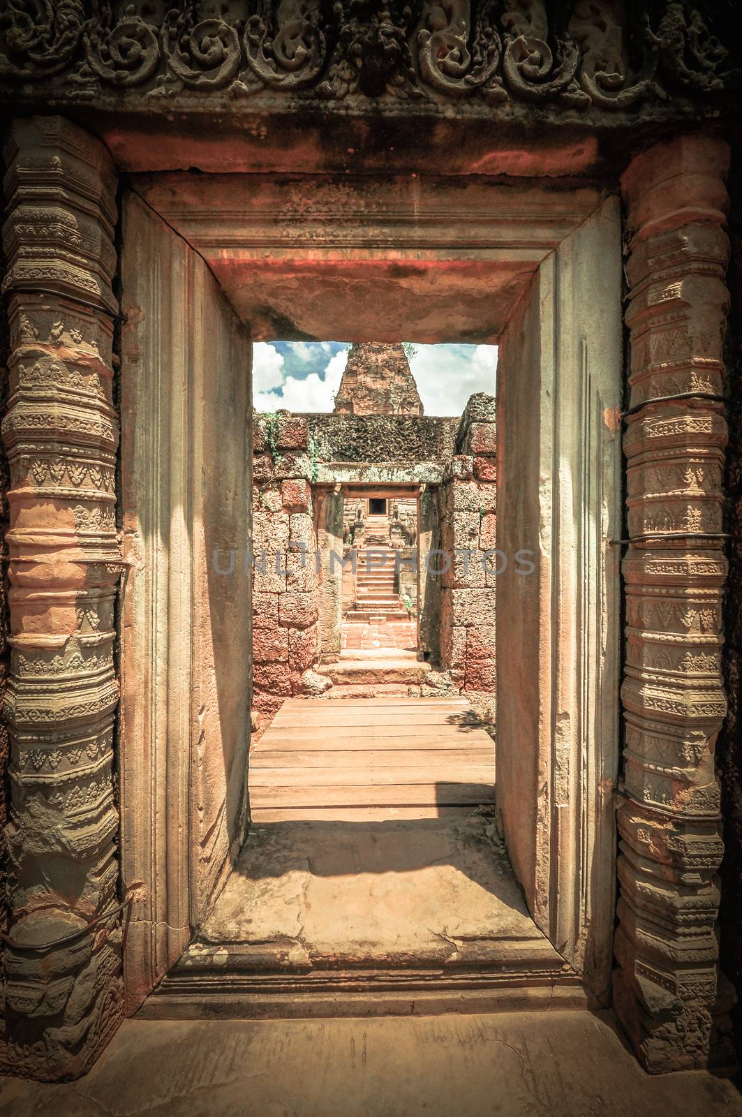 Ancient buddhist khmer temple in Angkor Wat complex, Siem Reap C by weltreisendertj