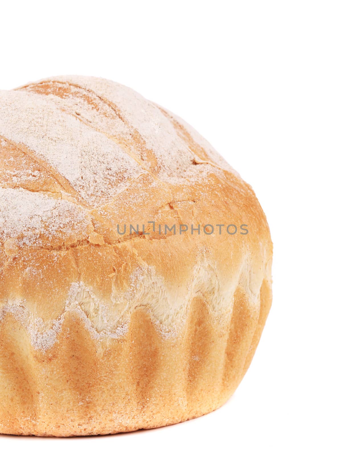 Close up of white bread. Whole background.