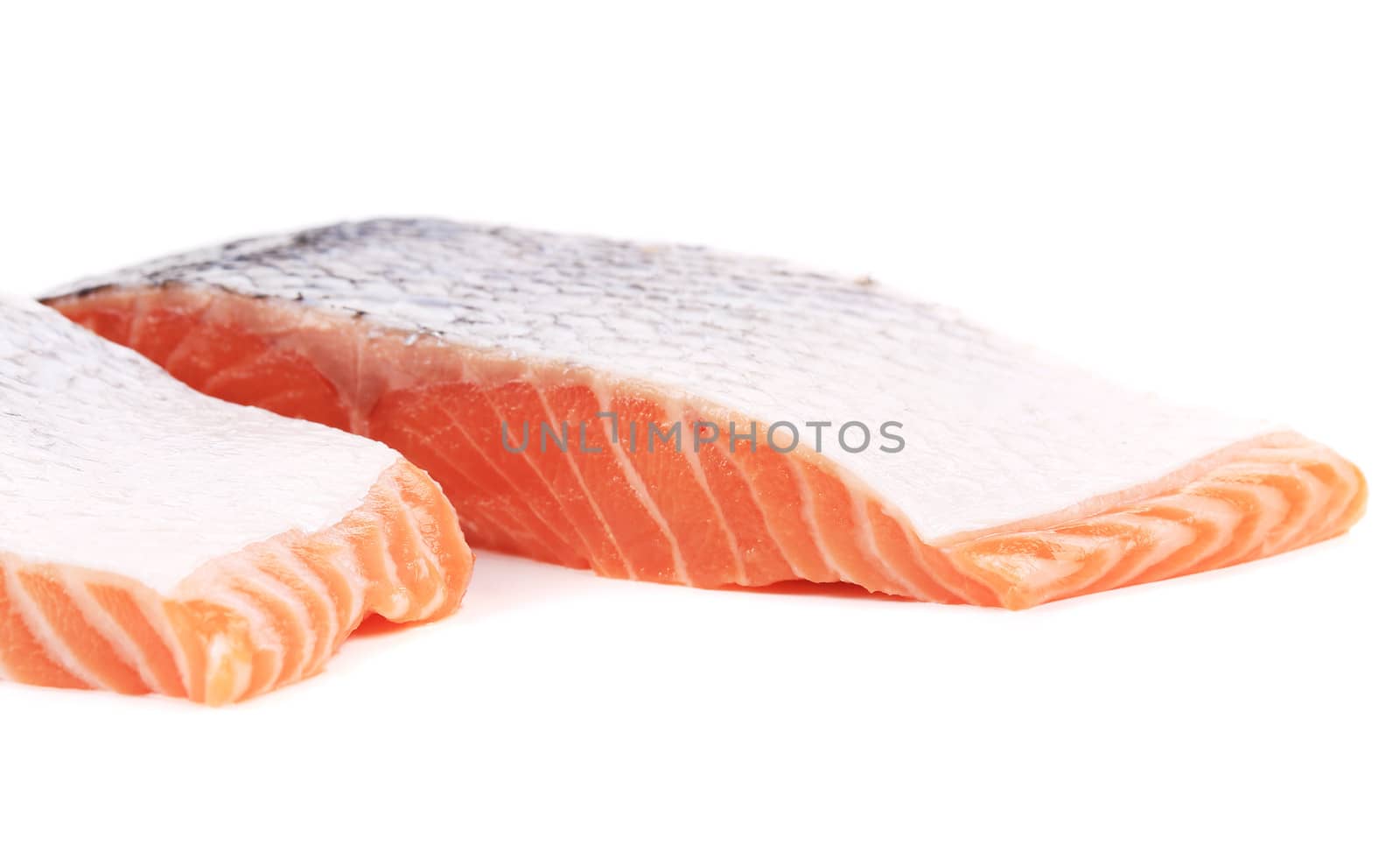 rawes  red fish  background on a white