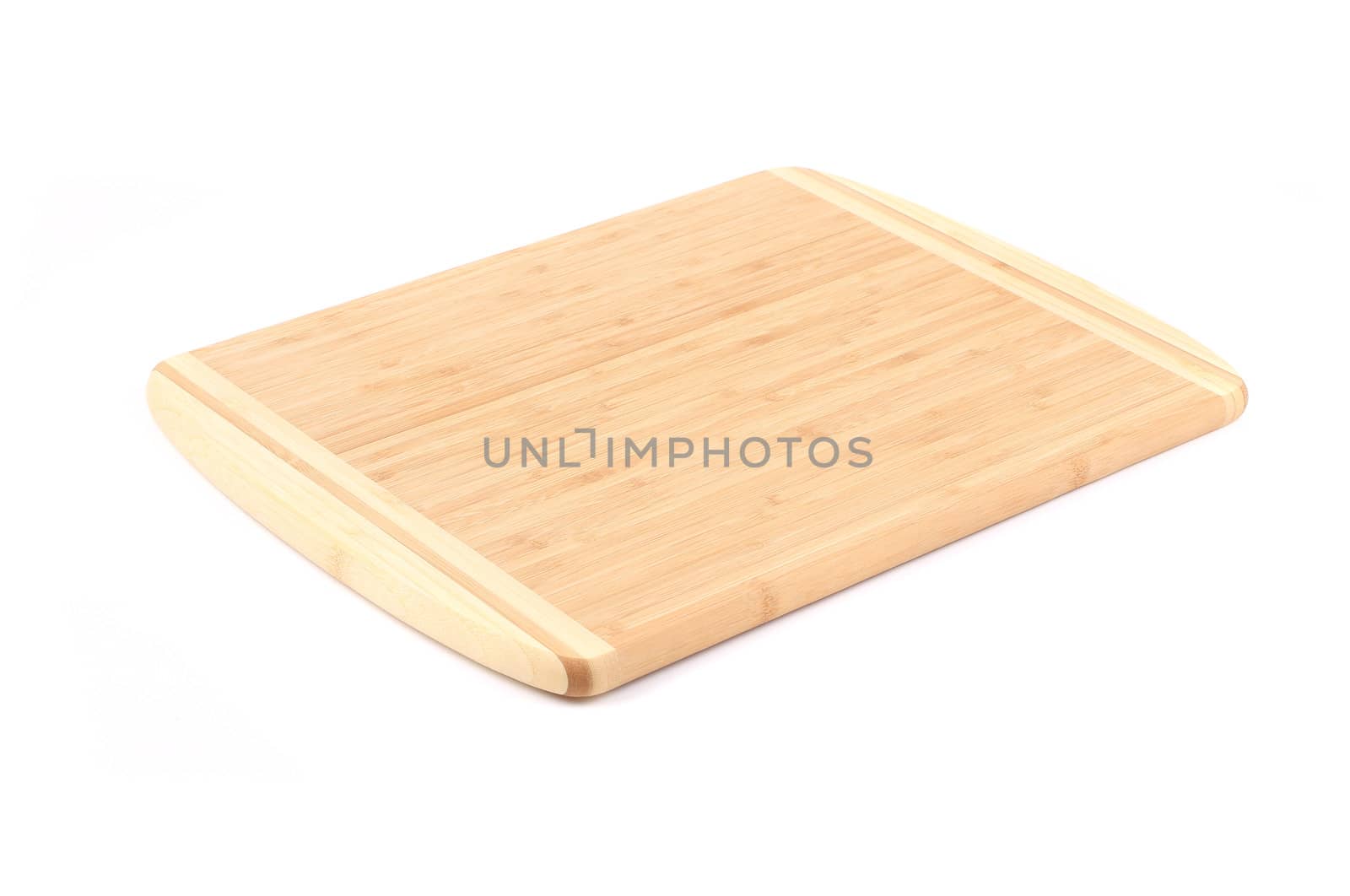 Close up of cutting board. Isolated on a white background.