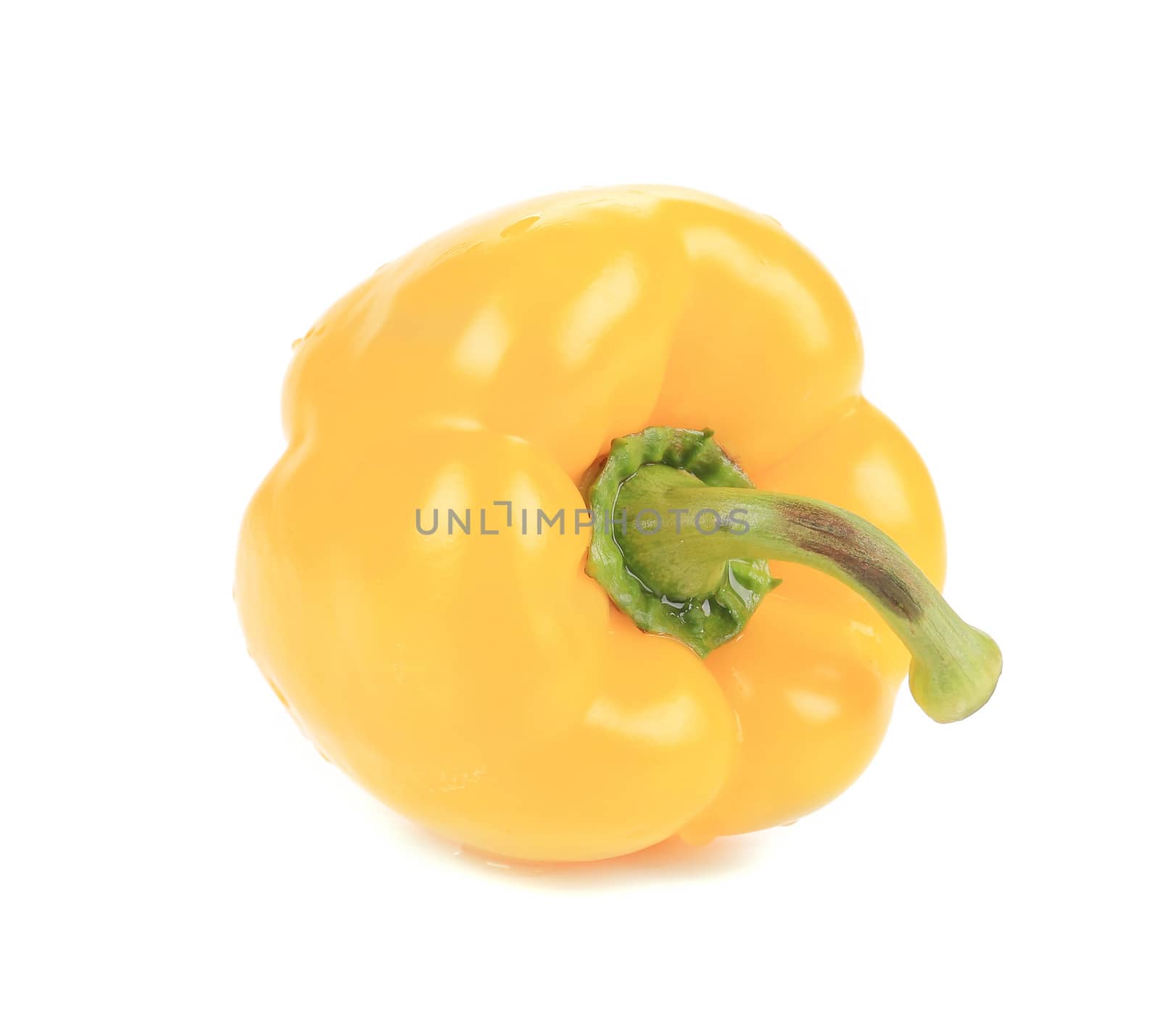 Sweet yellow pepper. Isolated on a white background.