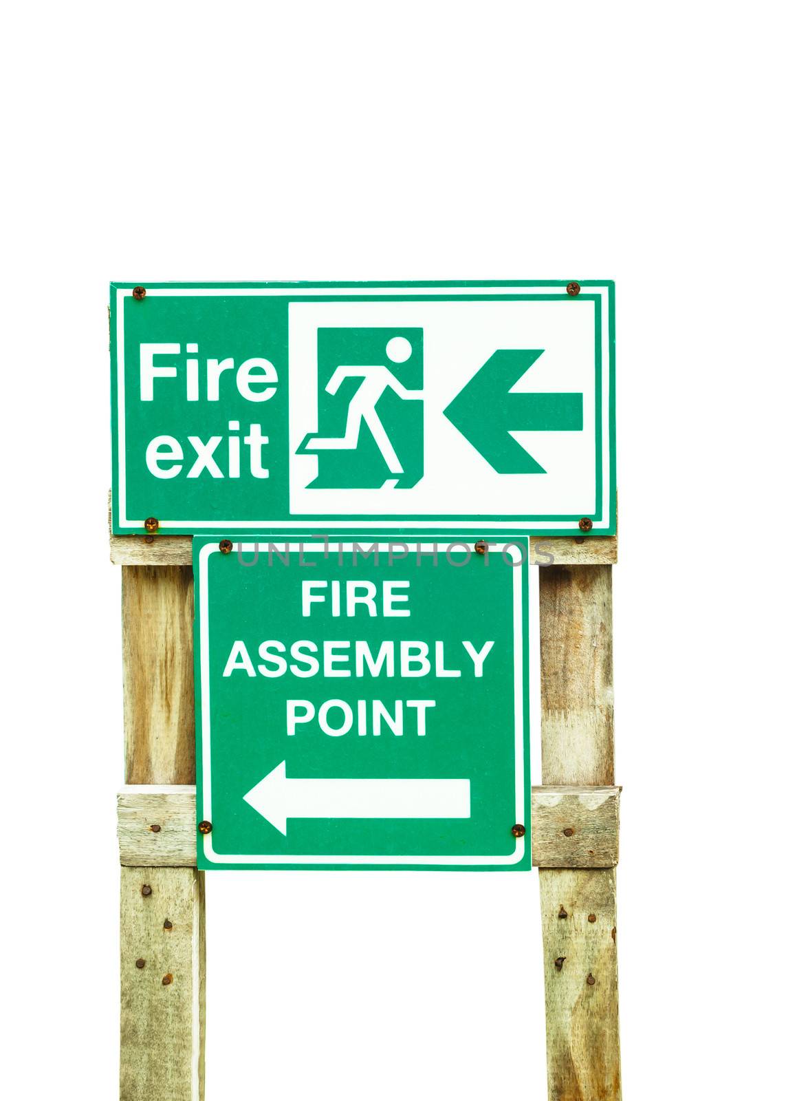 Fire exit wood sign by FrameAngel