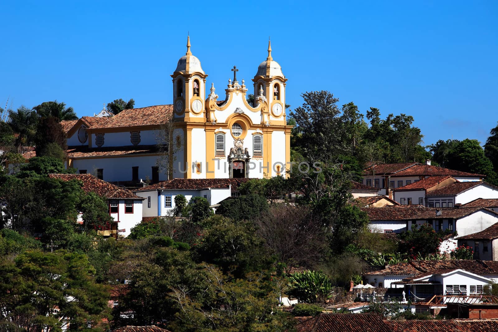 Matriz de Santo Antonio church church of the typical village of tiradentes in minas gerais state in brazil