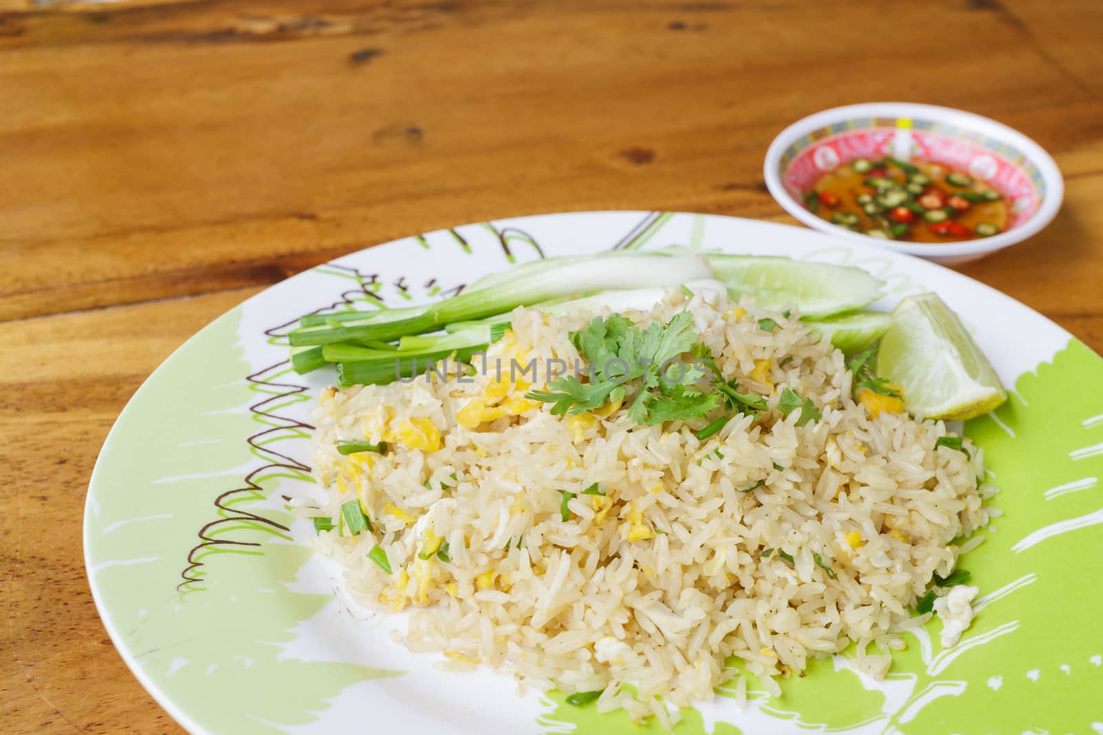 Thailand traditional food, fried rice with chilli