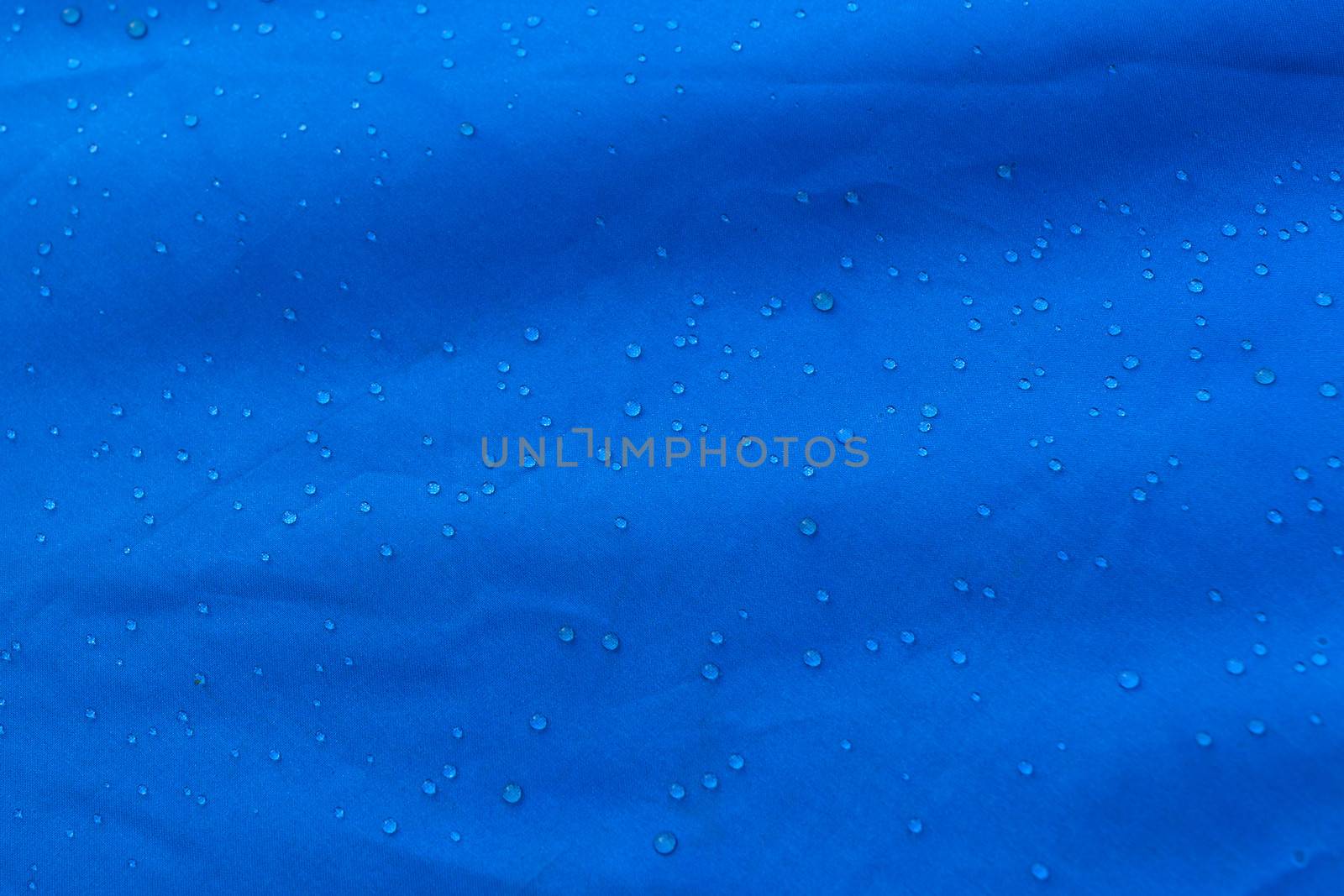 water drop on fabric, blue color