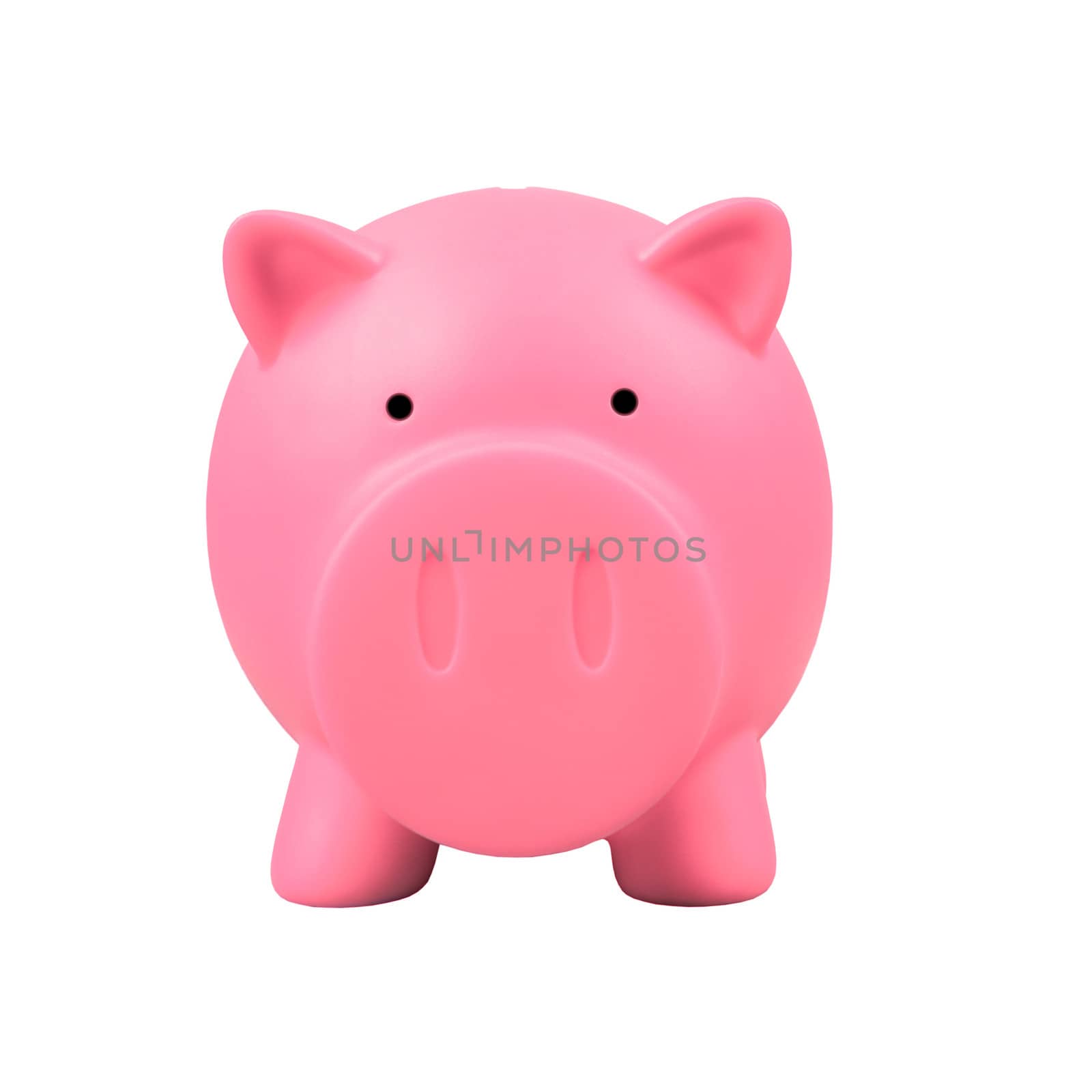 Piggy bank on white background by FrameAngel