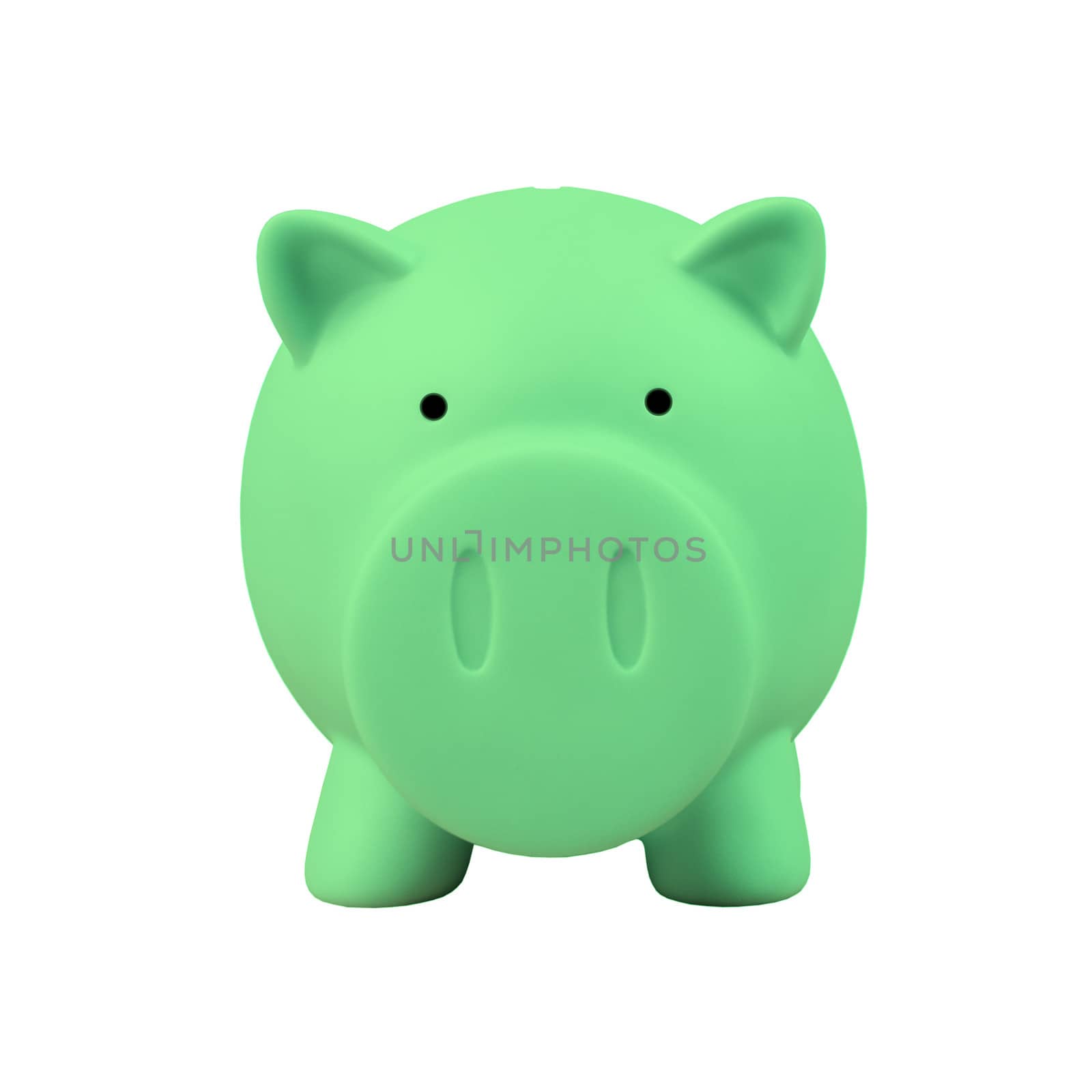 Piggy bank on white background by FrameAngel